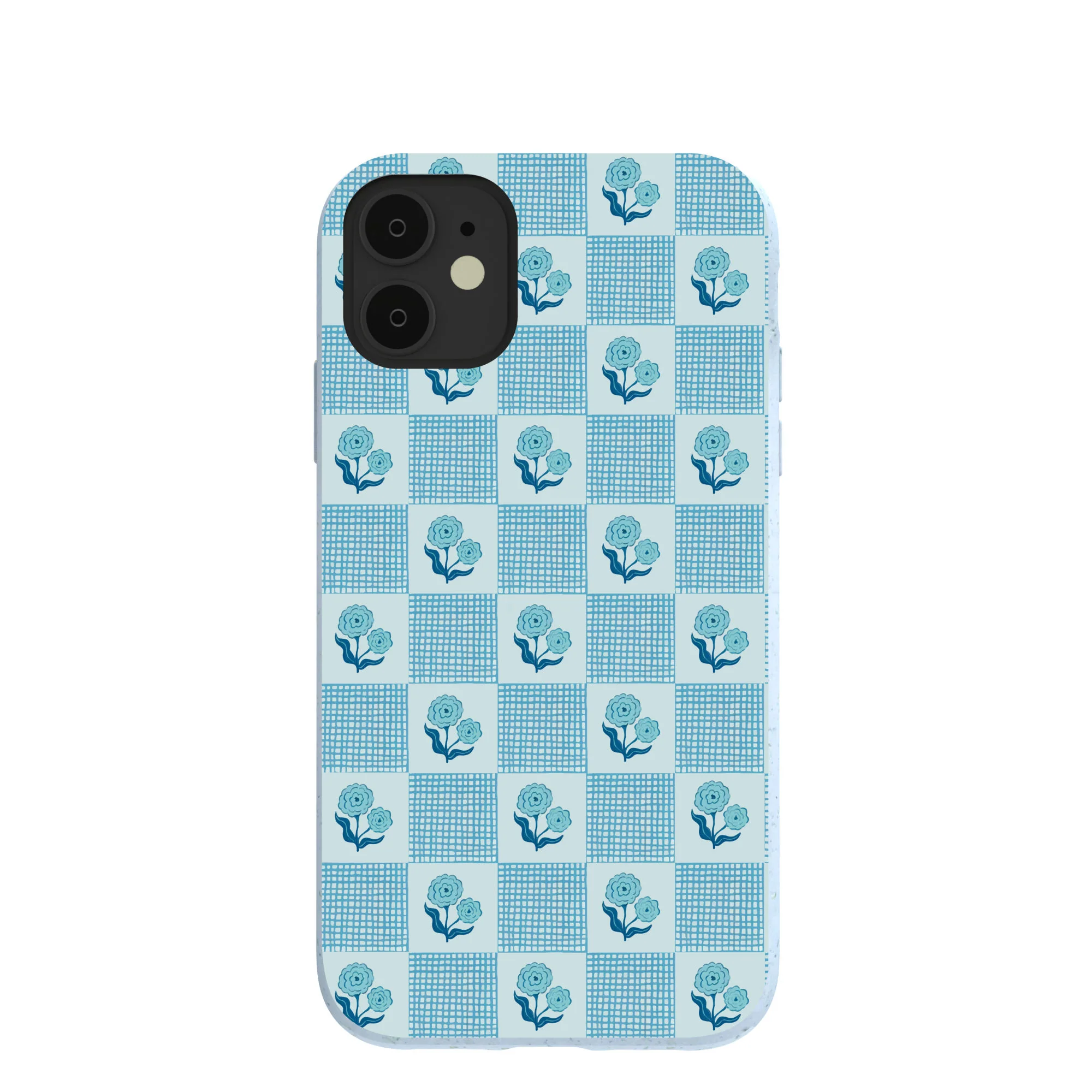 Powder Blue Garden Grid iPhone 11 Case
