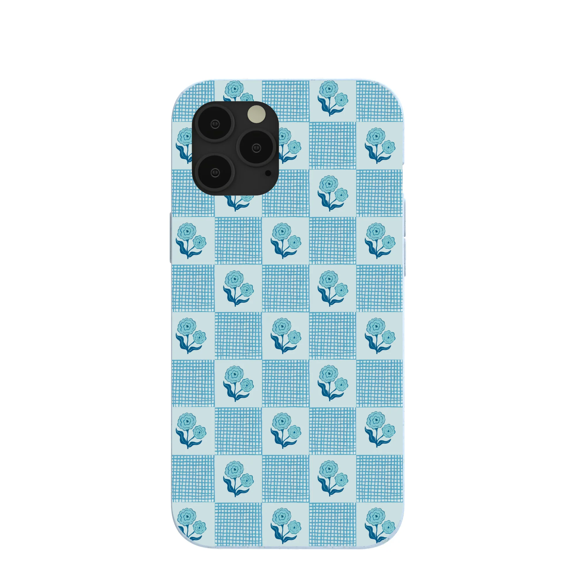 Powder Blue Garden Grid iPhone 12 Pro Max Case