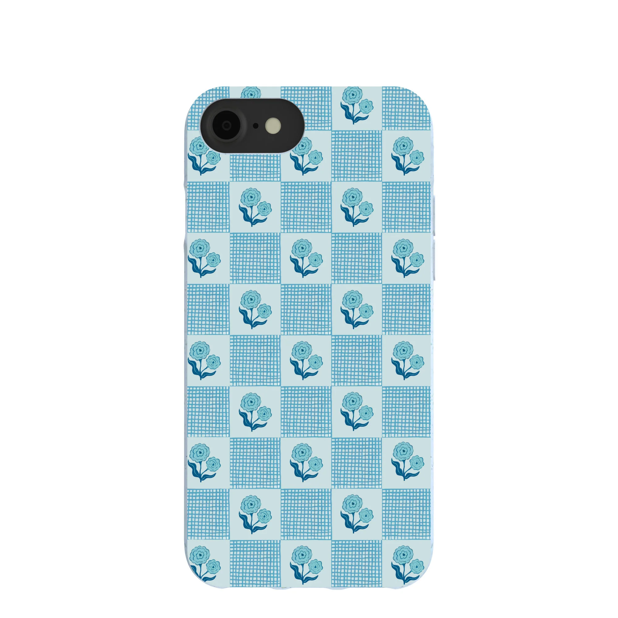 Powder Blue Garden Grid iPhone 6/6s/7/8/SE Case