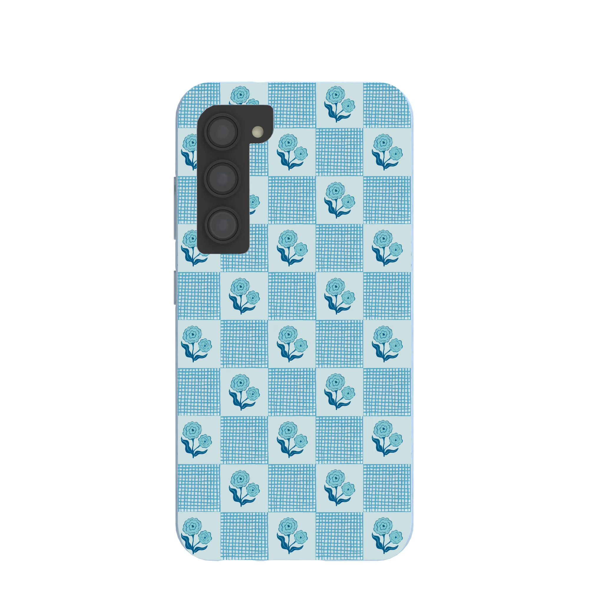 Powder Blue Garden Grid Samsung Galaxy S23 Case