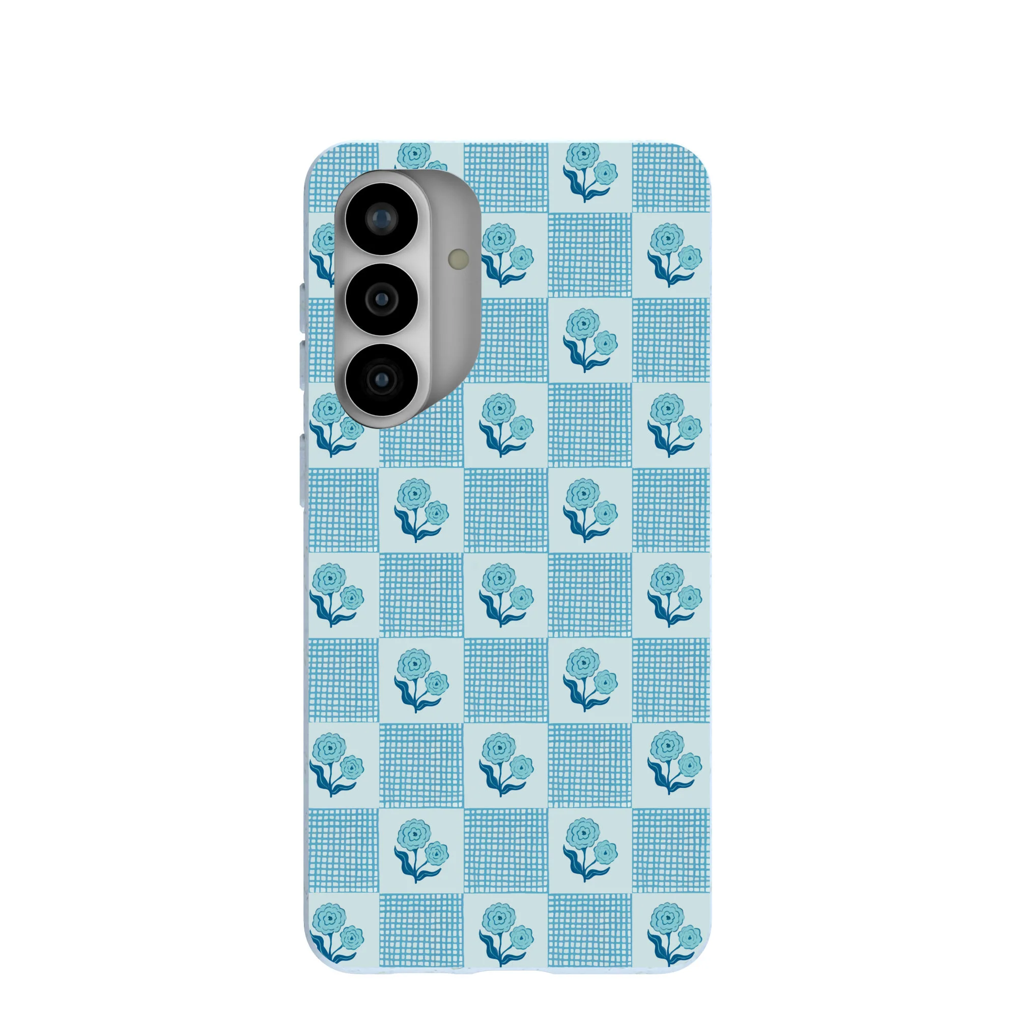 Powder Blue Garden Grid Samsung Galaxy S26+(Plus) Case