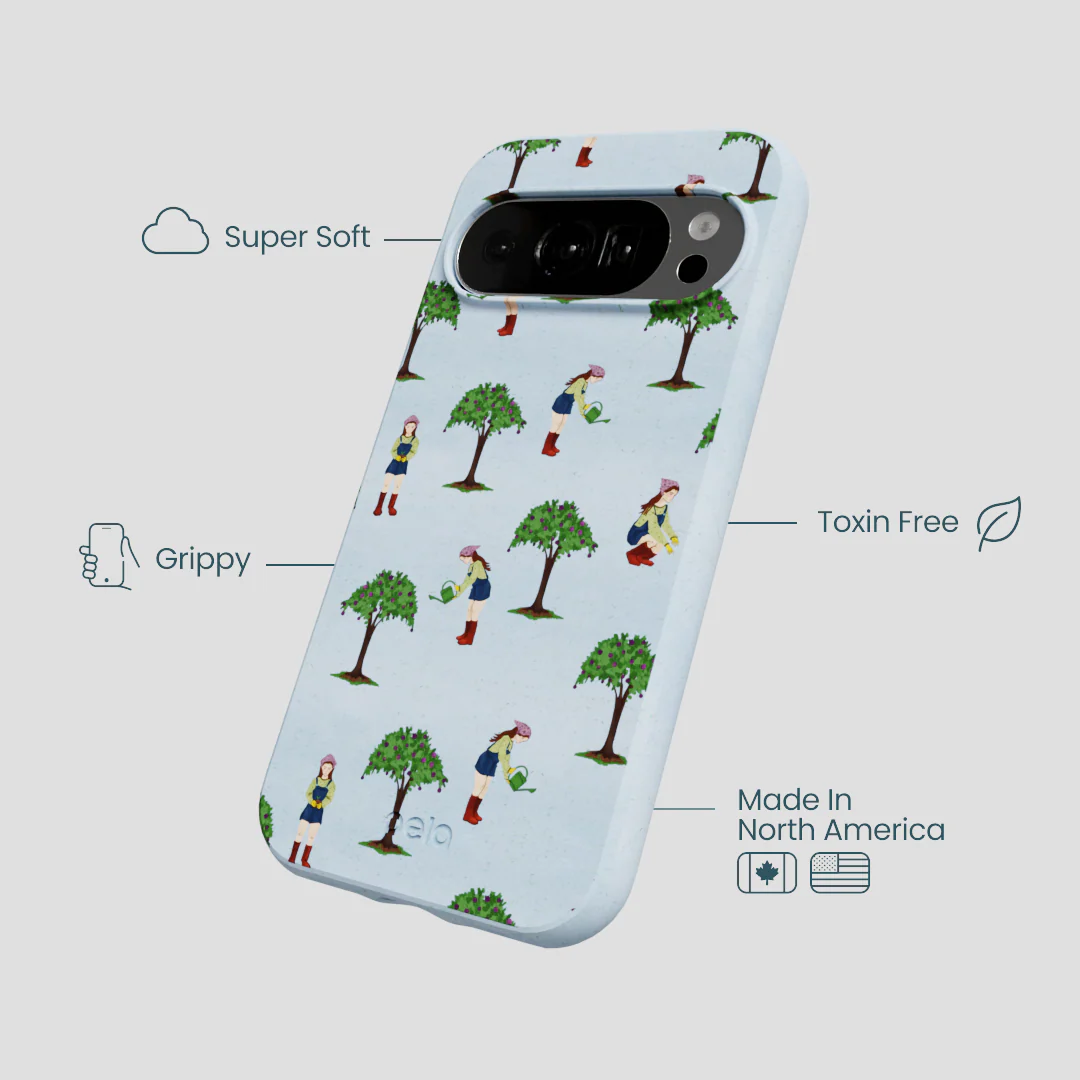 Powder Blue Gardening Girl Google Pixel 10/10 Pro Case - Image 3