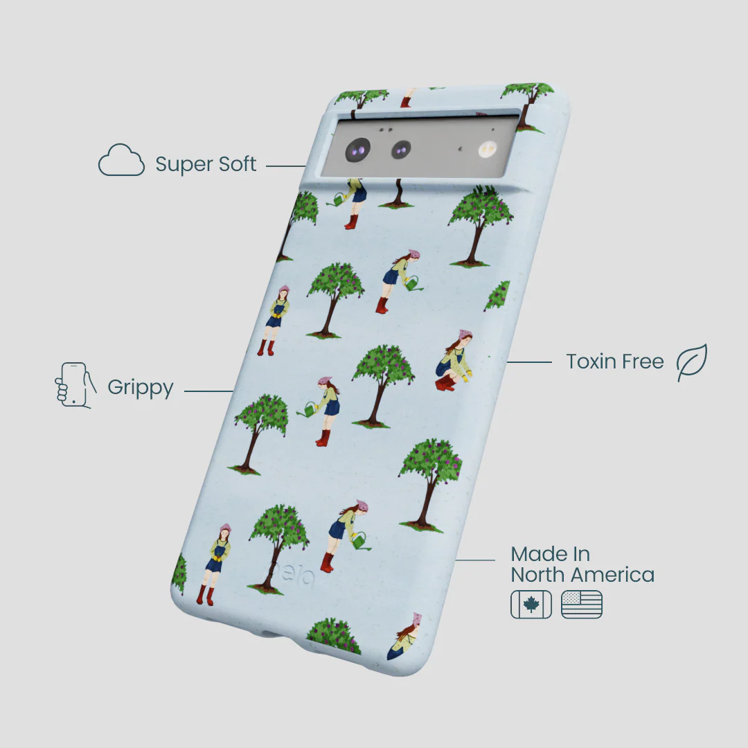 Powder Blue Gardening Girl Google Pixel 6 Case - Image 3