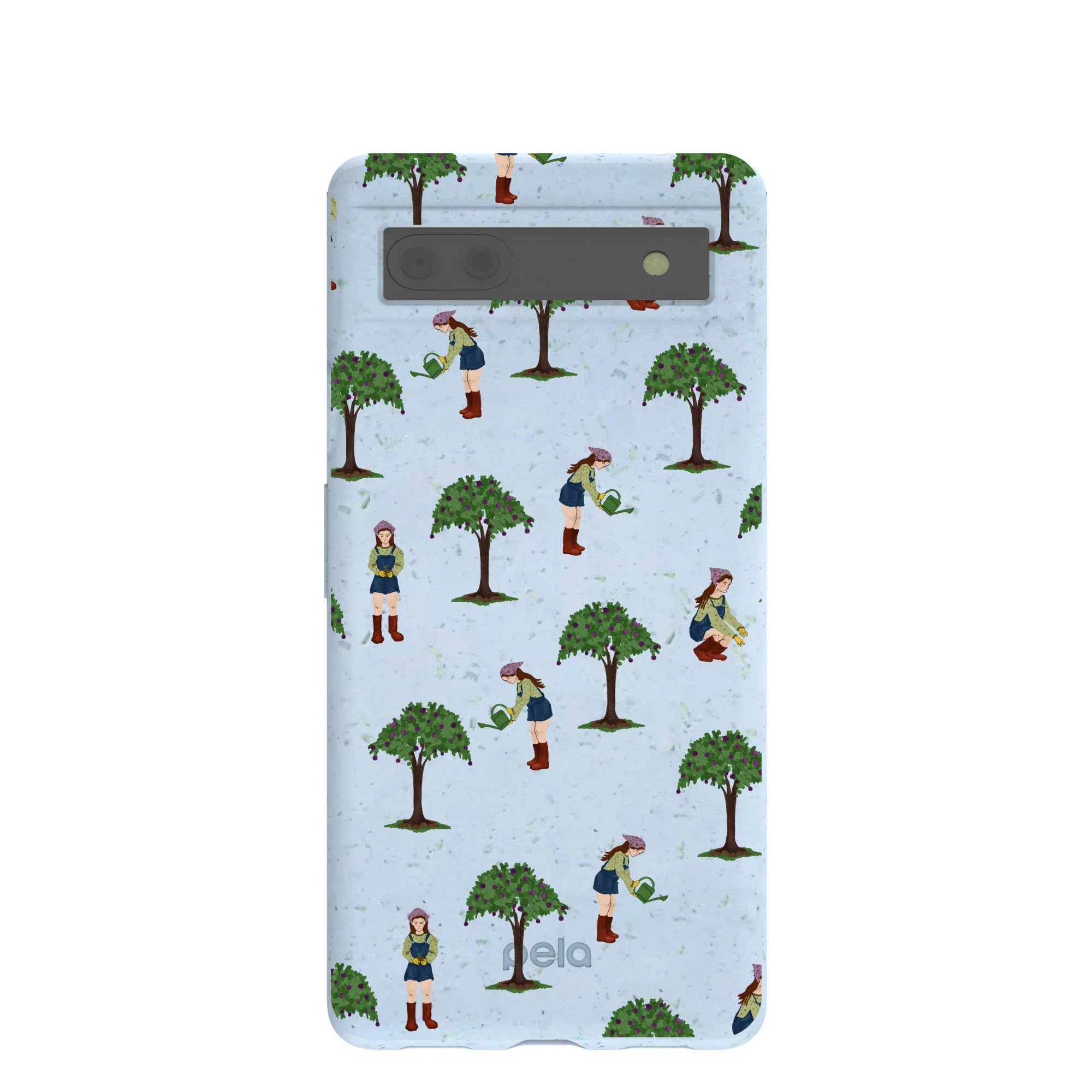 Powder Blue Gardening Girl Google Pixel 6a Case