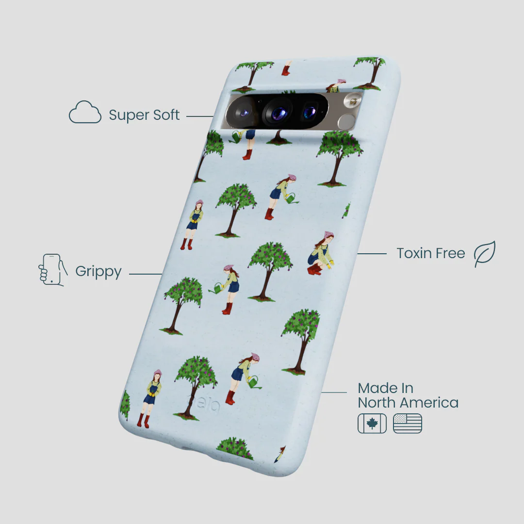 Powder Blue Gardening Girl Google Pixel 8 Pro Case - Image 3