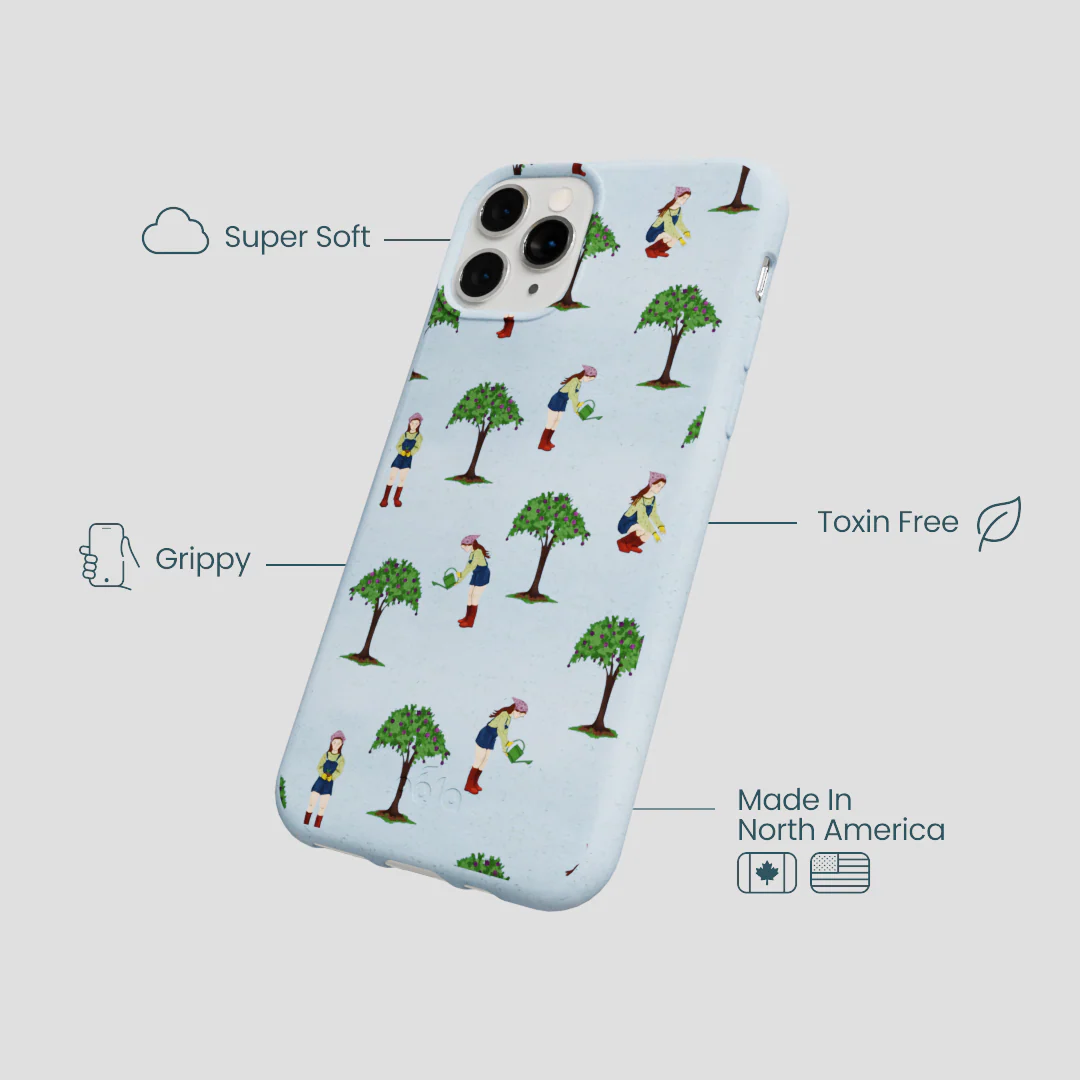Powder Blue Gardening Girl iPhone 11 Pro Case - Image 3