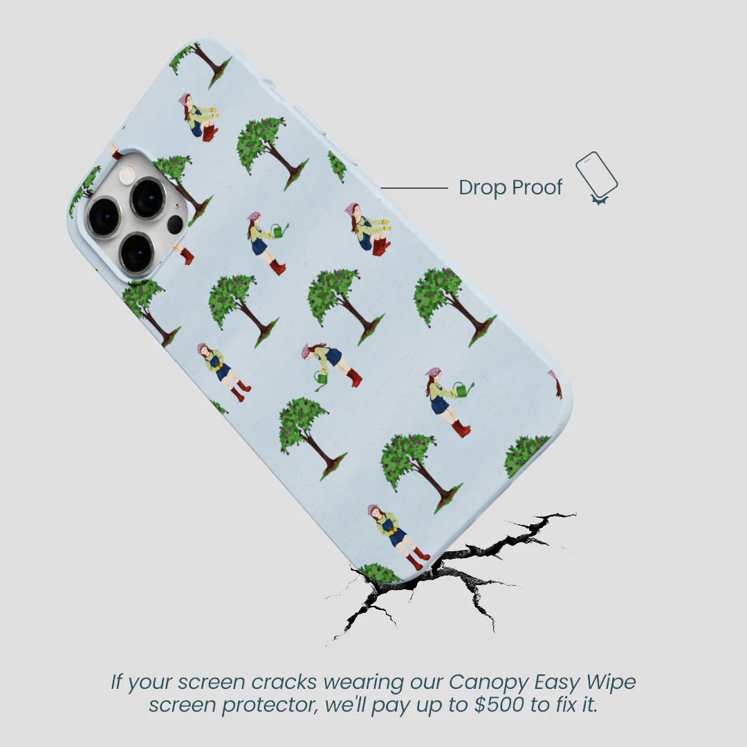 Powder Blue Gardening Girl iPhone 12 Pro Max Case - Image 4