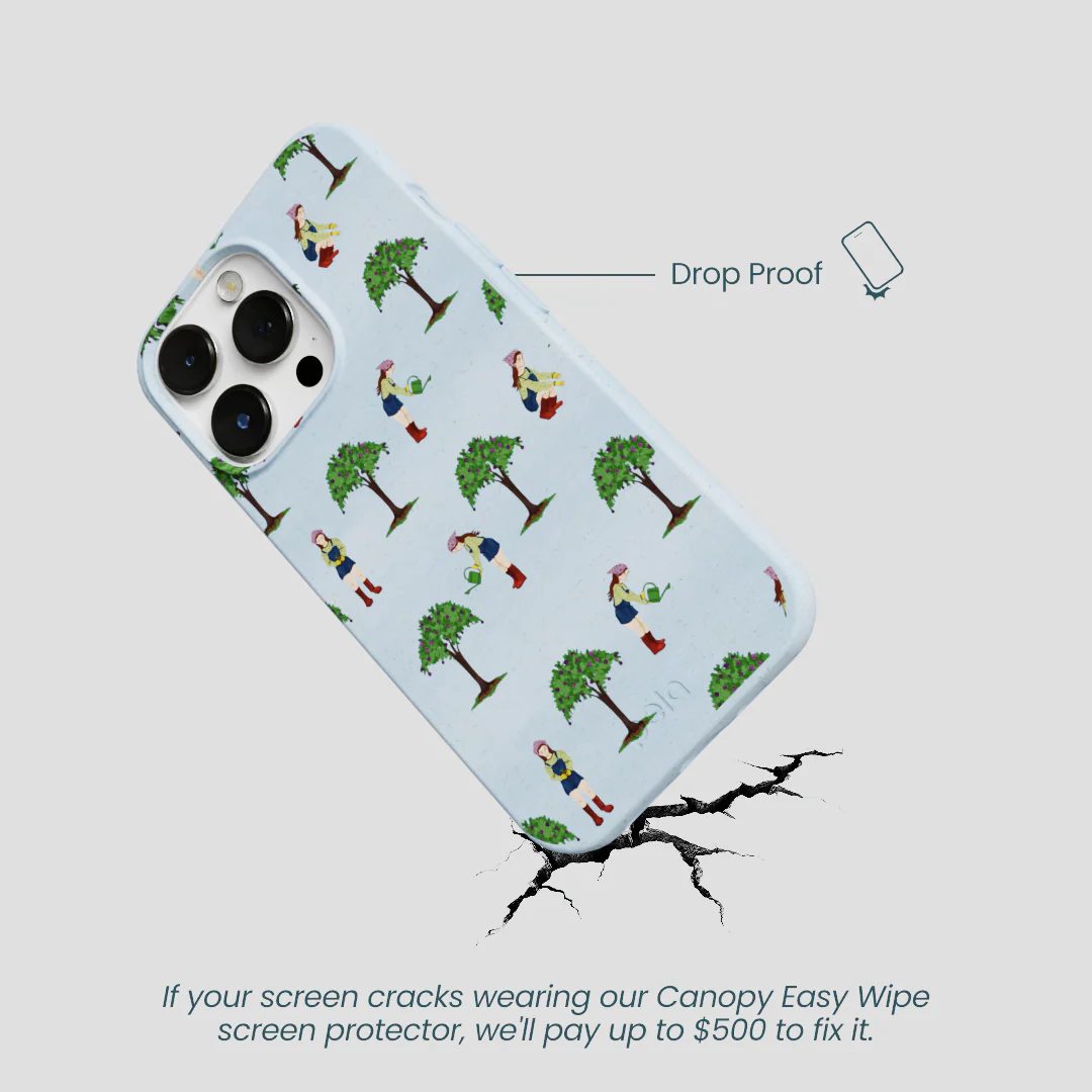 Powder Blue Gardening Girl iPhone 13 Pro Case - Image 5
