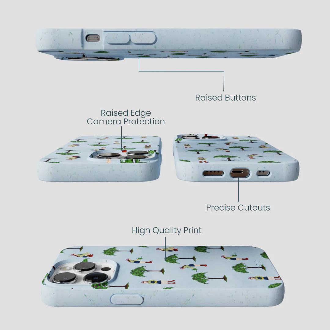 Powder Blue Gardening Girl iPhone 13 Pro Max Case - Image 3