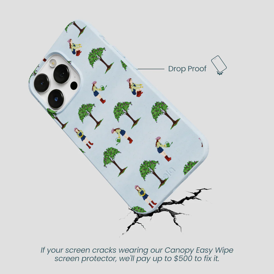 Powder Blue Gardening Girl iPhone 13 Pro Max Case - Image 5