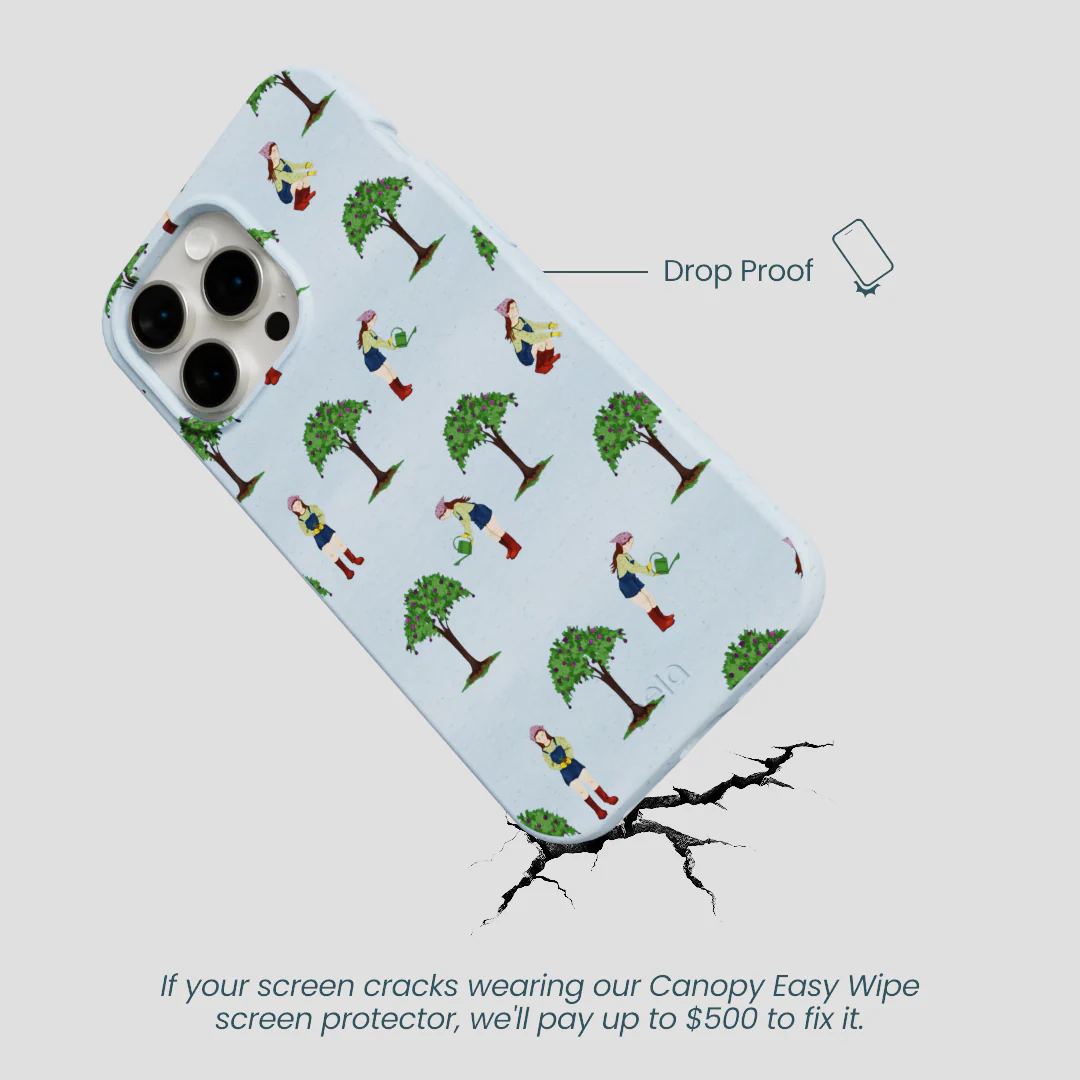 Powder Blue Gardening Girl iPhone 15 Pro Max Case - Image 5