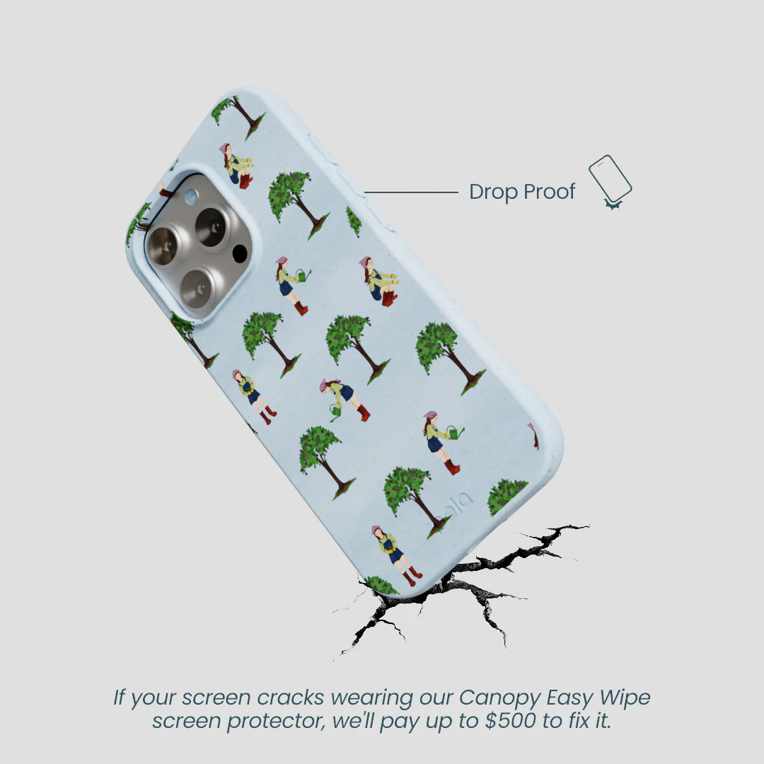 Powder Blue Gardening Girl iPhone 16 Pro Case - Image 5