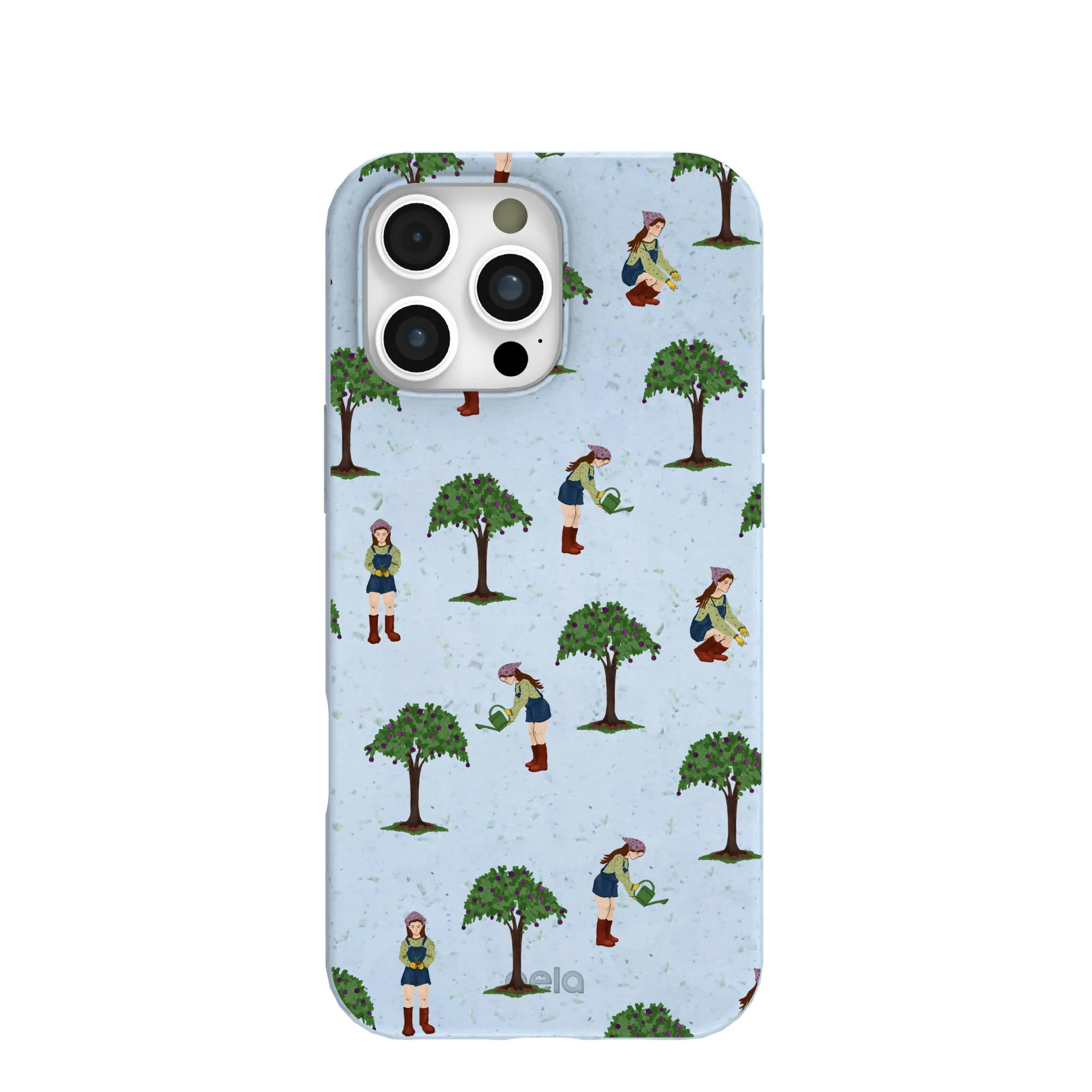 Powder Blue Gardening Girl iPhone 16 Pro Max Case