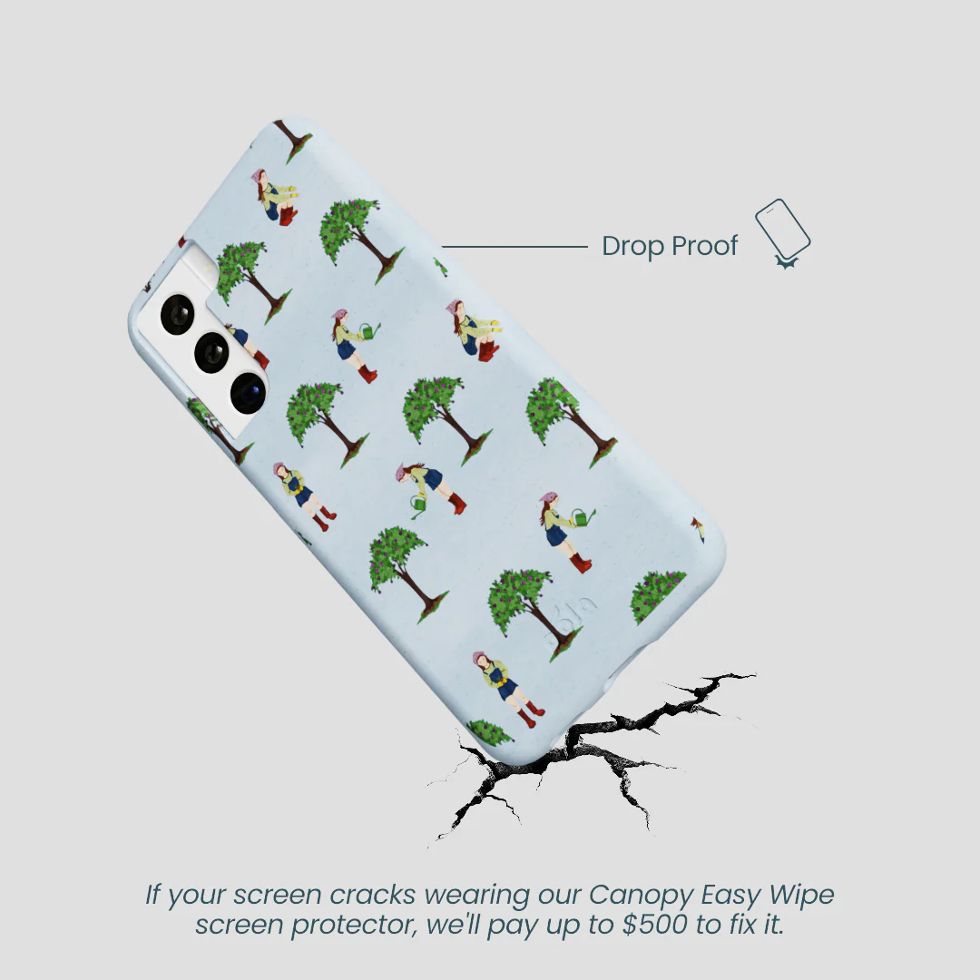 Powder Blue Gardening Girl Samsung Galaxy S22 Case - Image 4