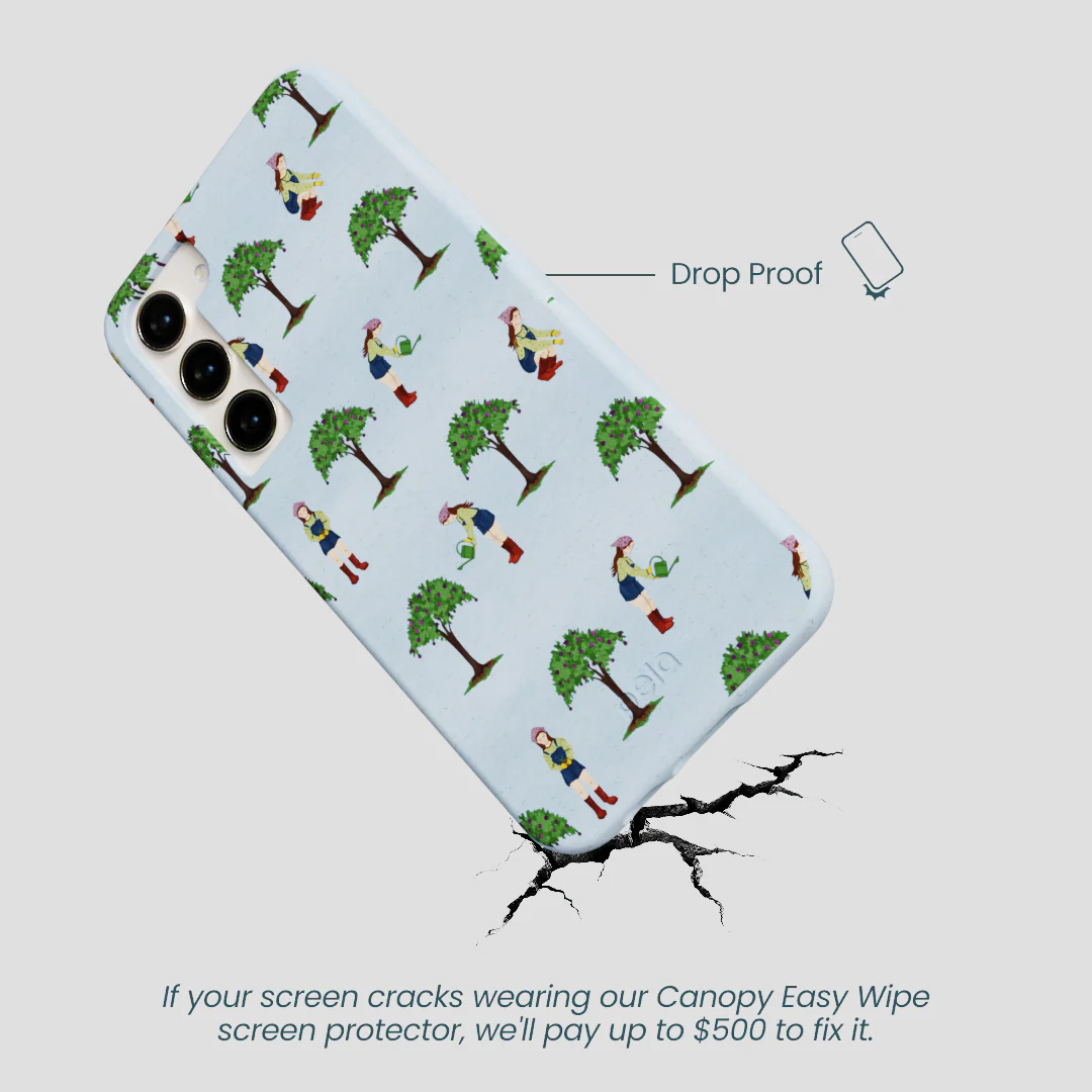 Powder Blue Gardening Girl Samsung Galaxy S23+(Plus) Case - Image 4
