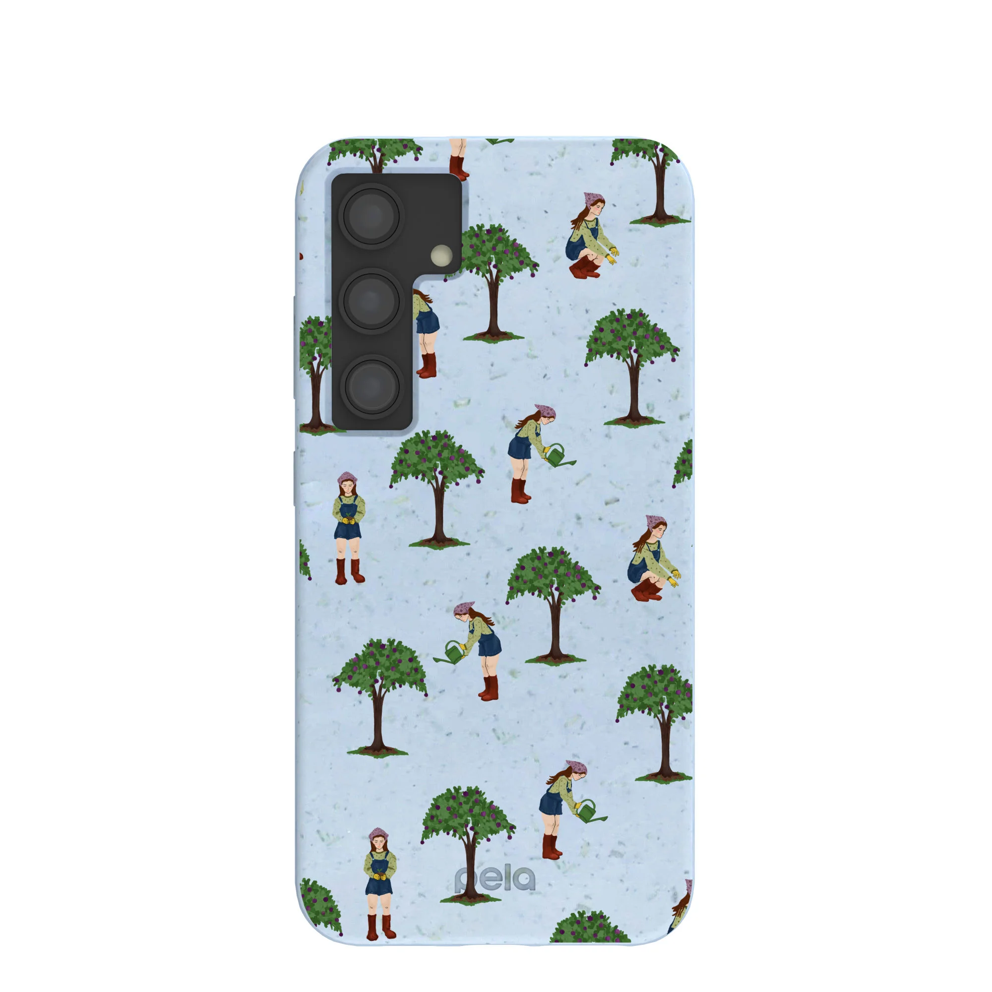 Powder Blue Gardening Girl Samsung Galaxy S24 Case