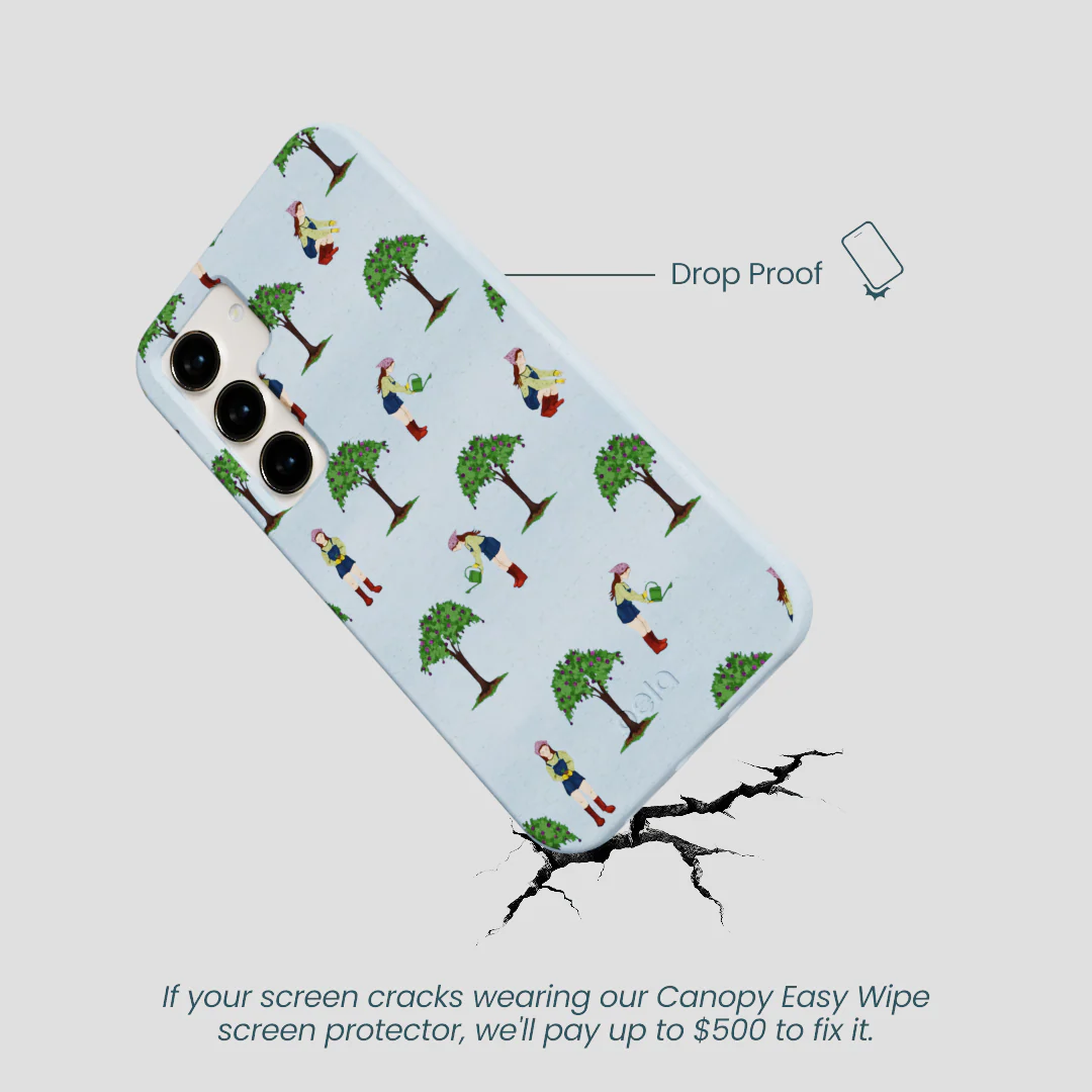 Powder Blue Gardening Girl Samsung Galaxy S24 Case - Image 4