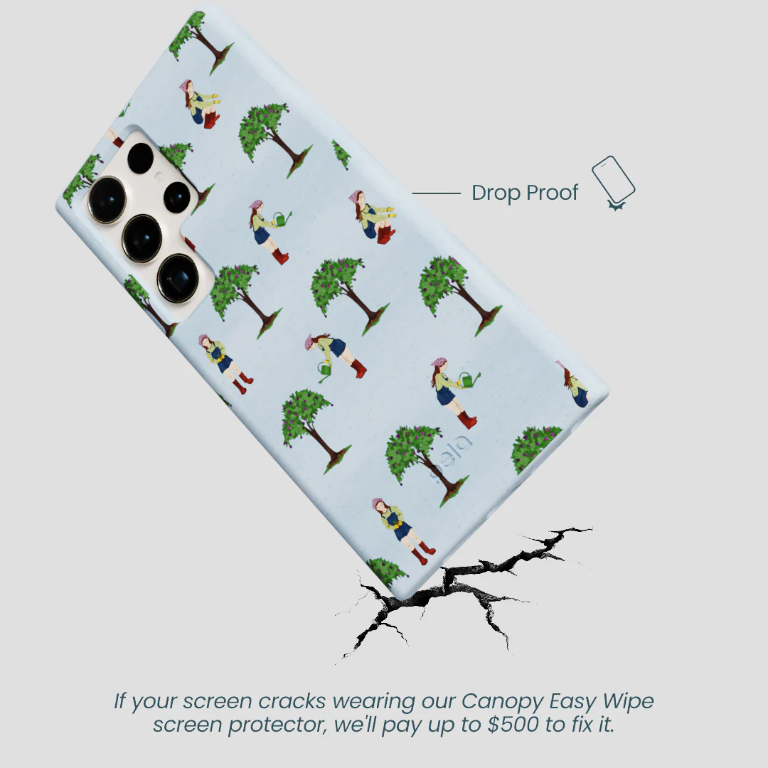 Powder Blue Gardening Girl Samsung Galaxy S24 Ultra Case - Image 4