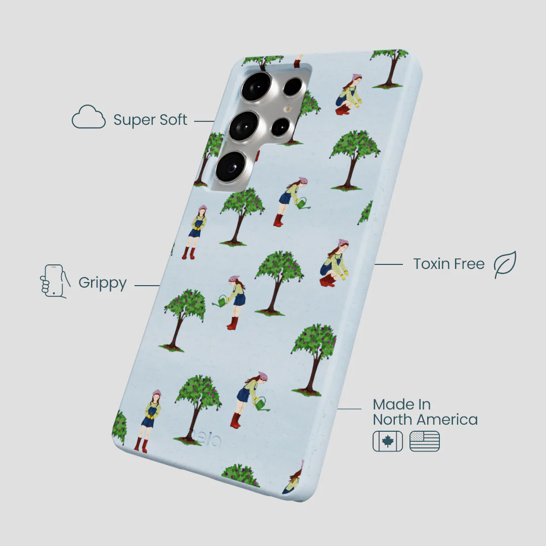Powder Blue Gardening Girl Samsung Galaxy S25 Ultra Case - Image 3