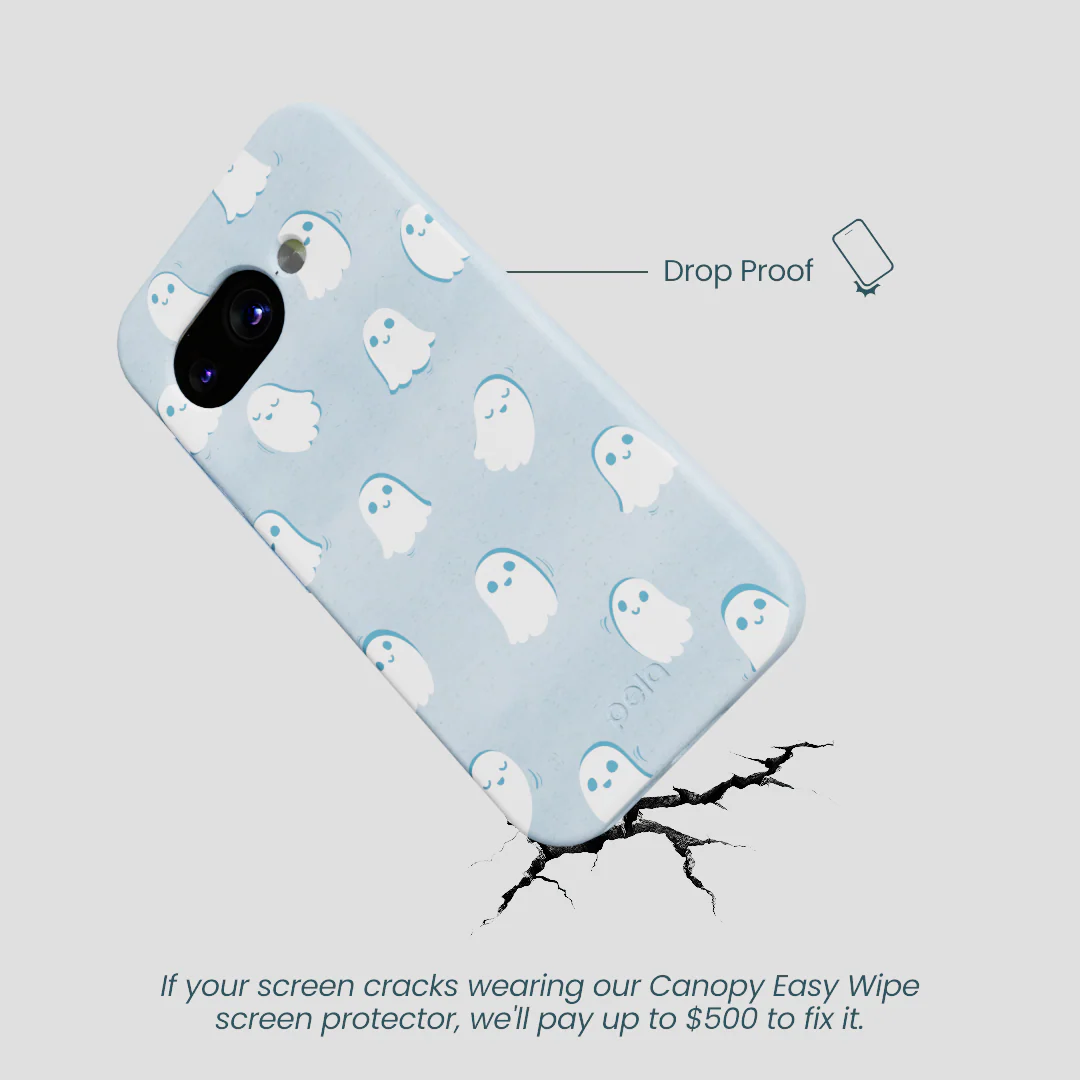 Powder Blue Ghostly Google Pixel 9a Case - Image 4