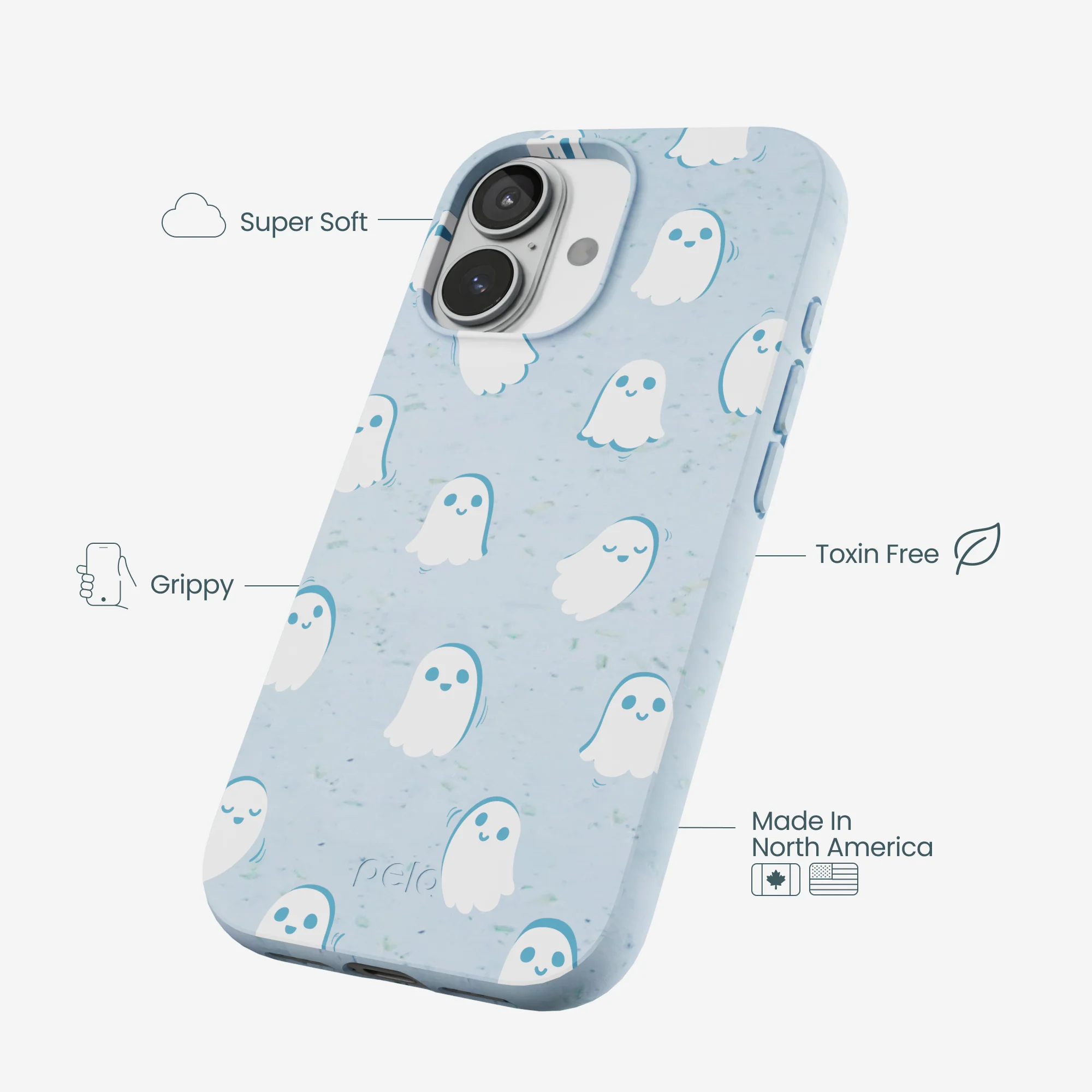 Powder Blue Ghostly iPhone 17 Case - Image 4