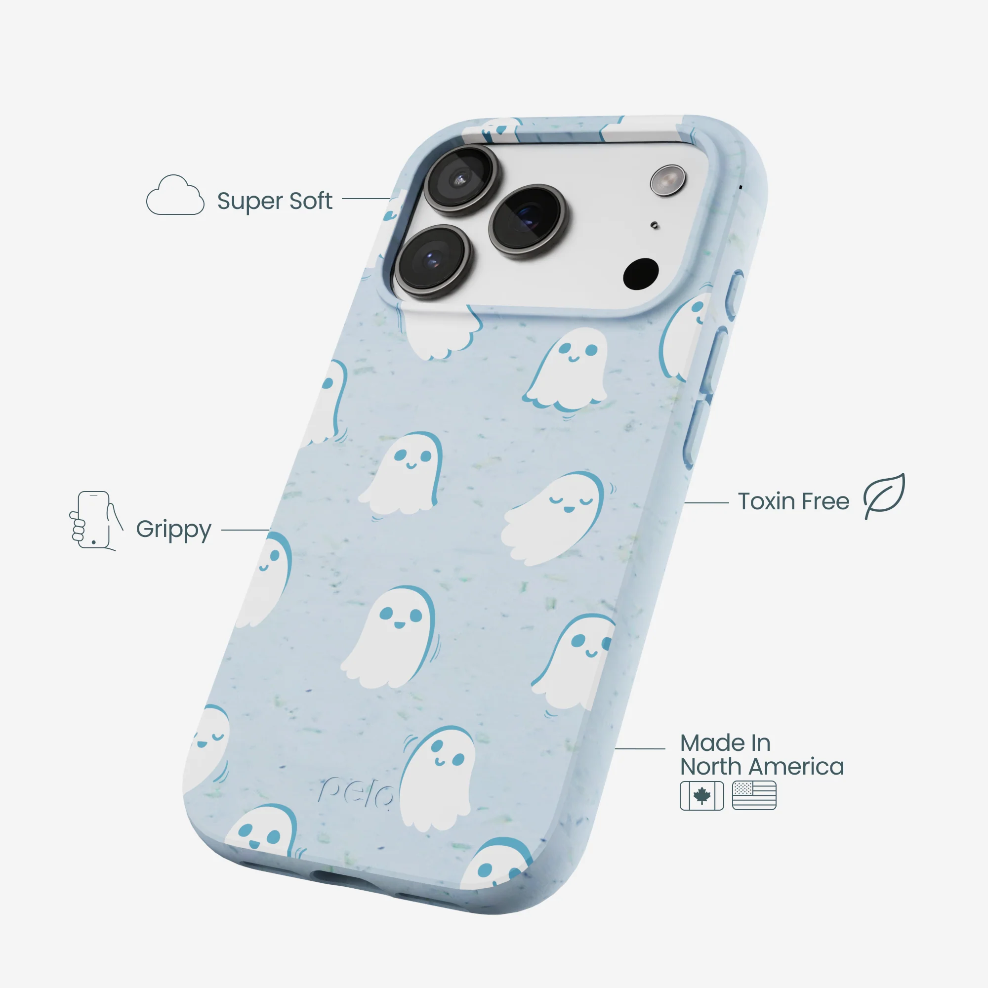 Powder Blue Ghostly iPhone 17 Pro Case - Image 4