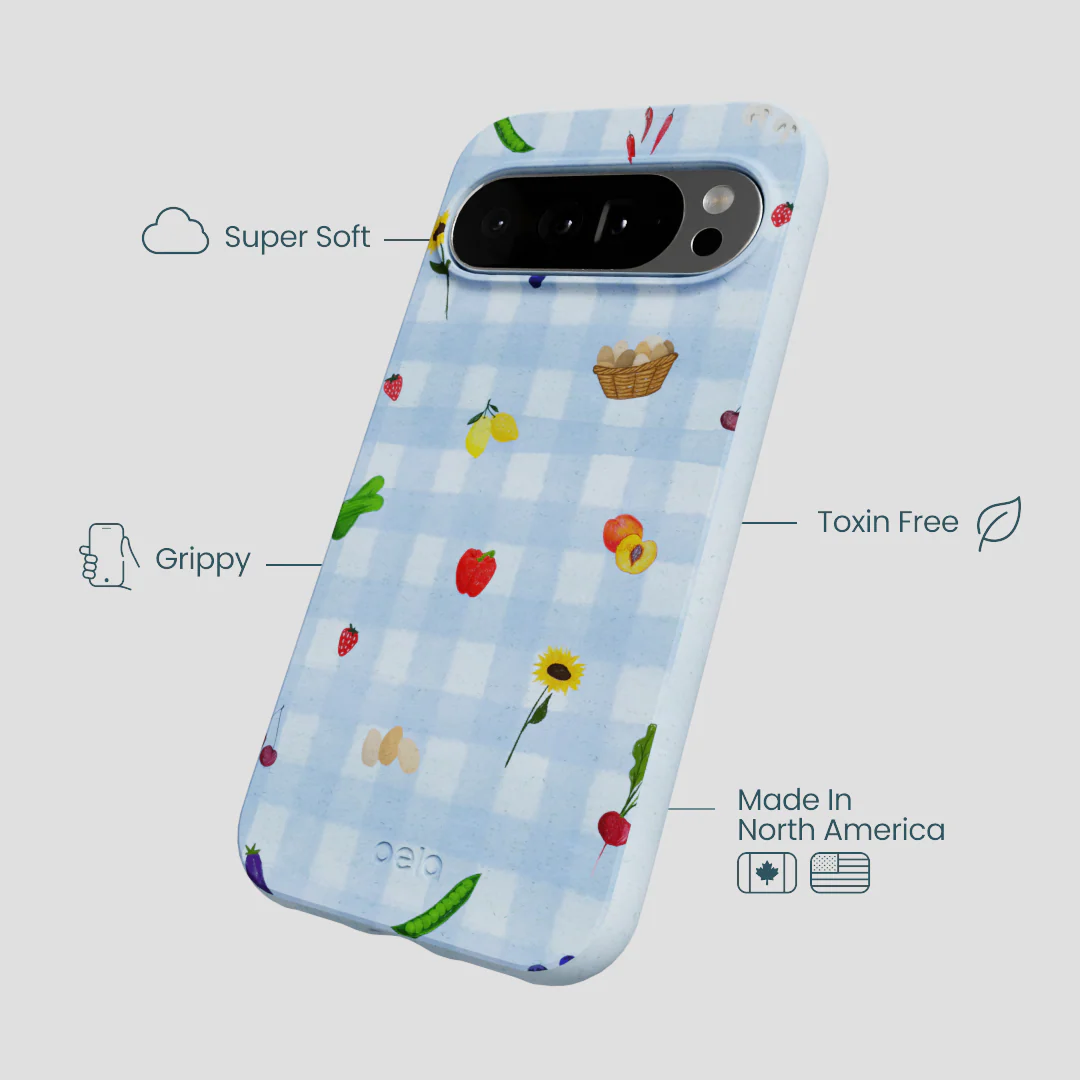Powder Blue Gingham Farmhouse Google Pixel 10 Pro XL Case - Image 3