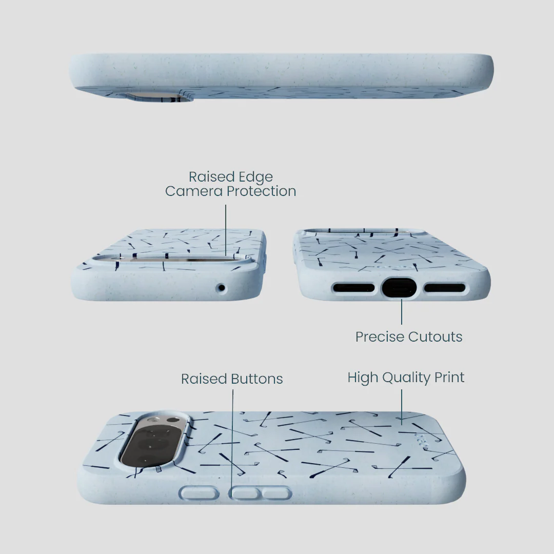 Powder Blue Golf Clubs Google Pixel 10/10 Pro Case - Image 2