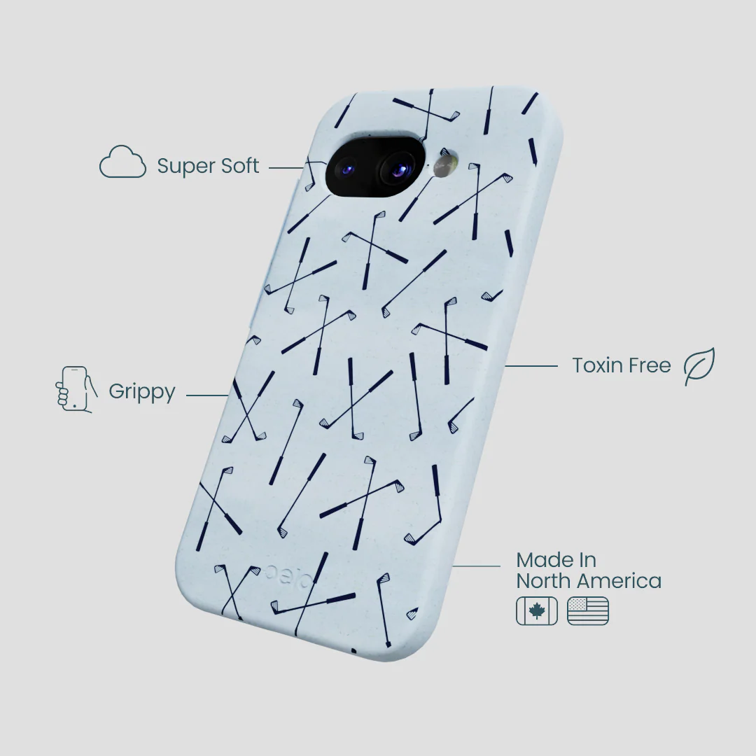 Powder Blue Golf Clubs Google Pixel 9a Case - Image 3