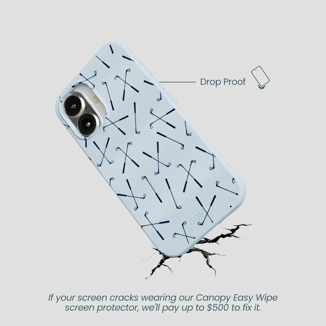 Powder Blue Golf Clubs iPhone 16 Case - Image 5