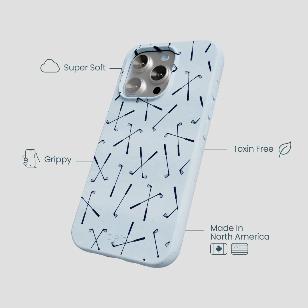 Powder Blue Golf Clubs iPhone 16 Pro Case - Image 4