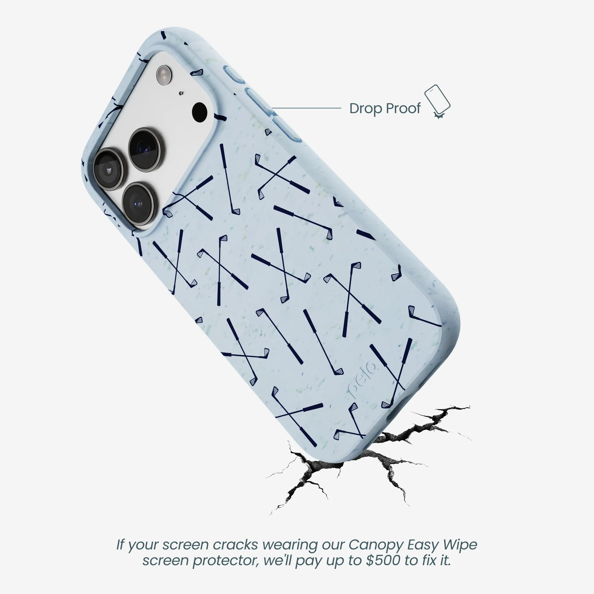 Powder Blue Golf Clubs iPhone 17 Pro Case - Image 5
