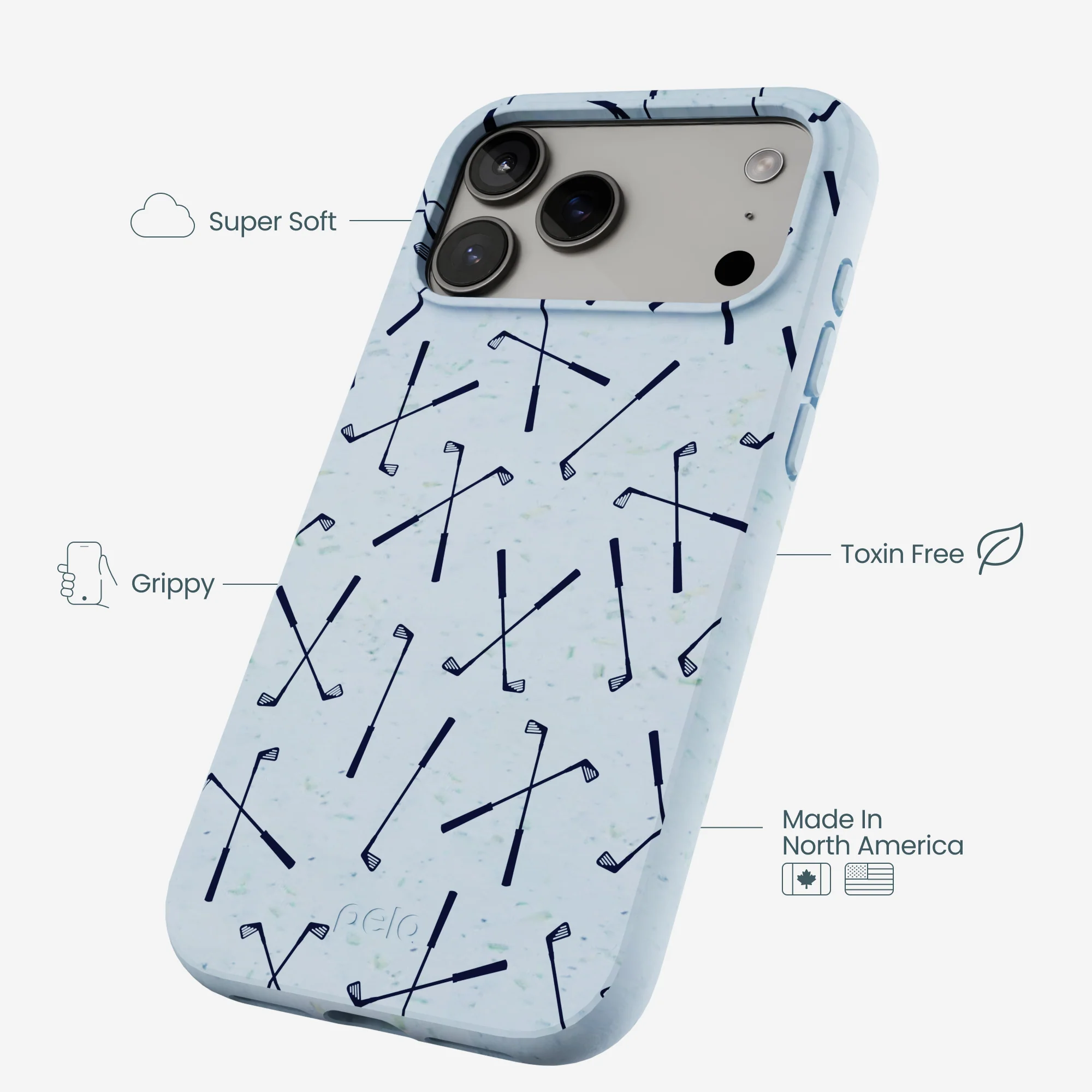 Powder Blue Golf Clubs iPhone 17 Pro Max Case - Image 4