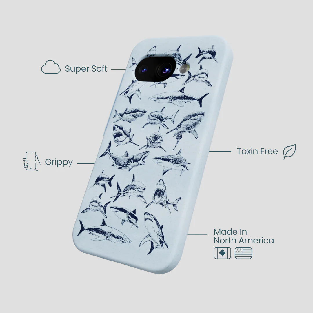 Powder Blue Great White Google Pixel 9a Case - Image 3