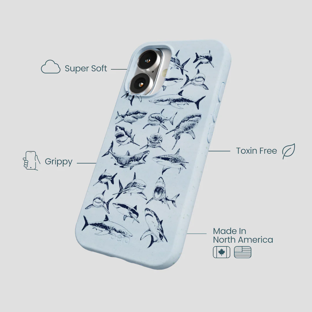 Powder Blue Great White iPhone 16 Case - Image 4