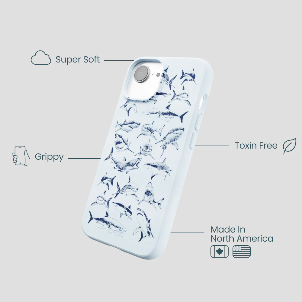 Powder Blue Great White iPhone 16e/17e Case - Image 4