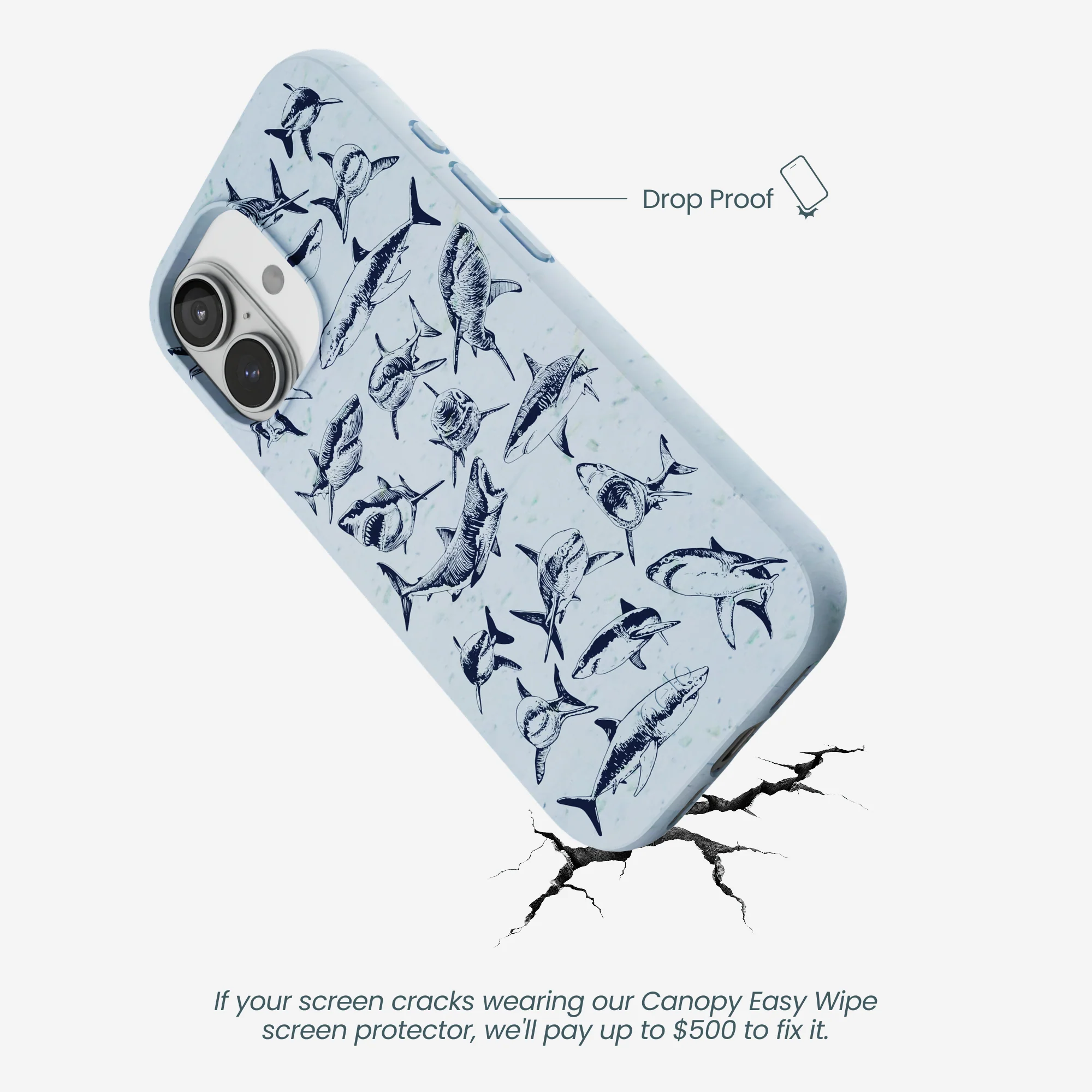Powder Blue Great White iPhone 17 Case - Image 5
