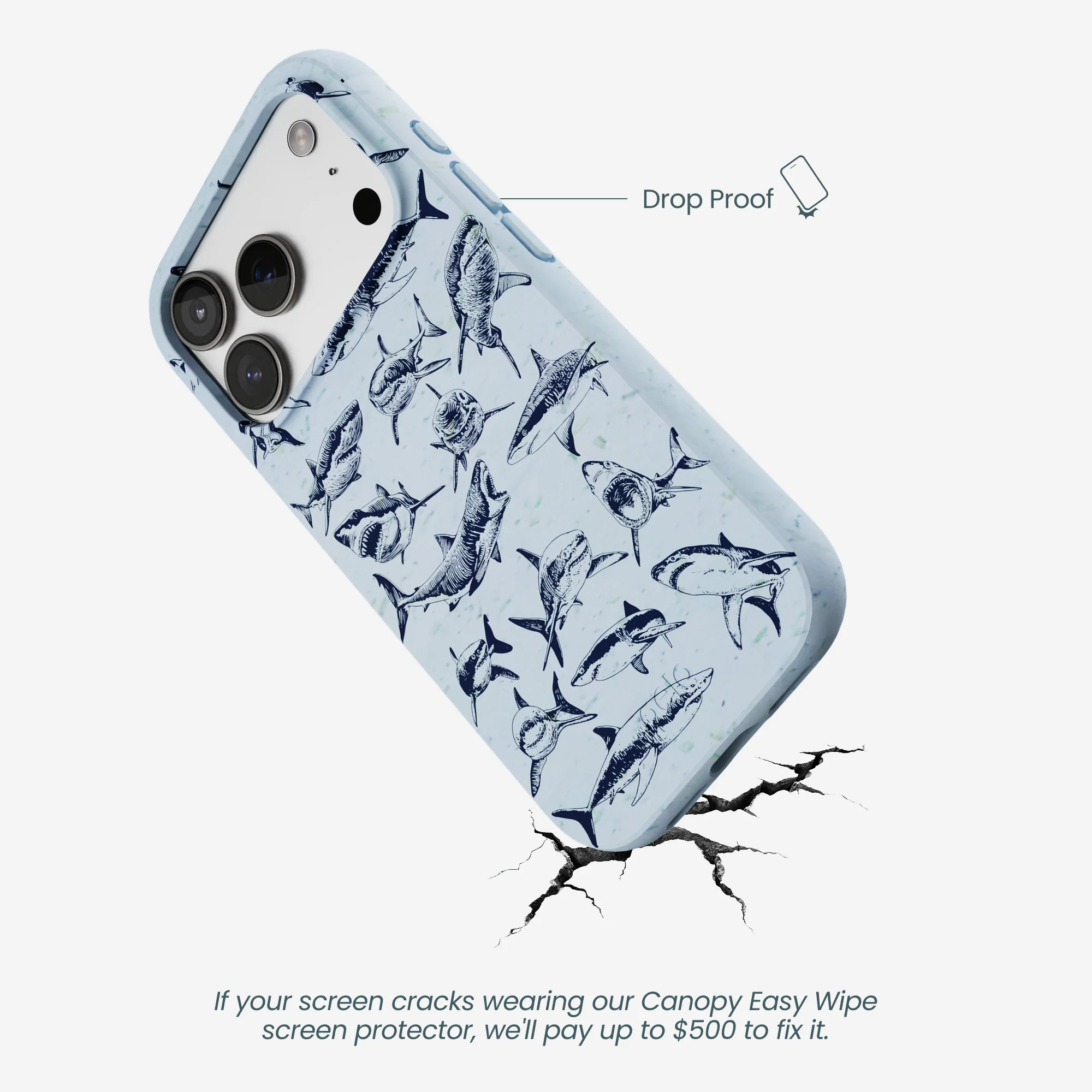 Powder Blue Great White iPhone 17 Pro Case - Image 5