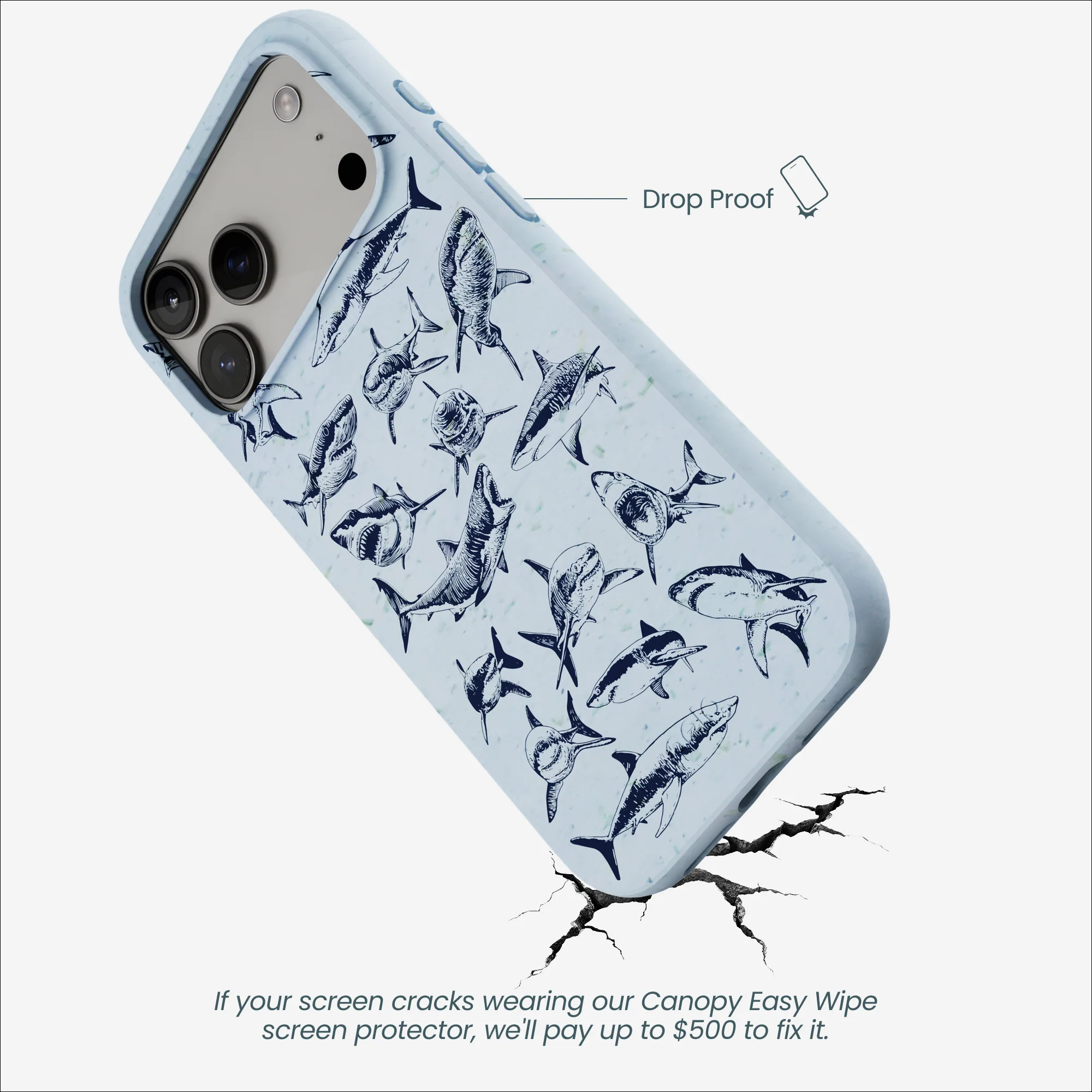 Powder Blue Great White iPhone 17 Pro Max Case - Image 5