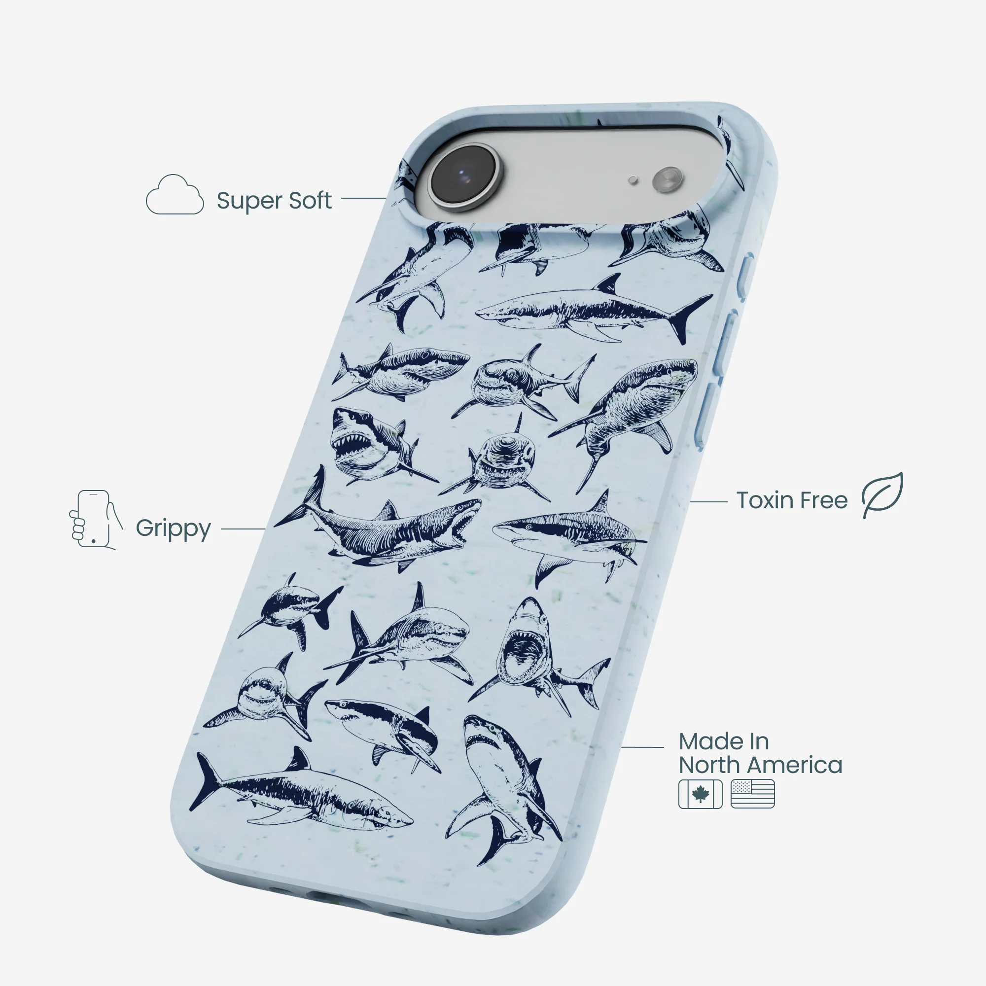 Powder Blue Great White iPhone Air Case - Image 4
