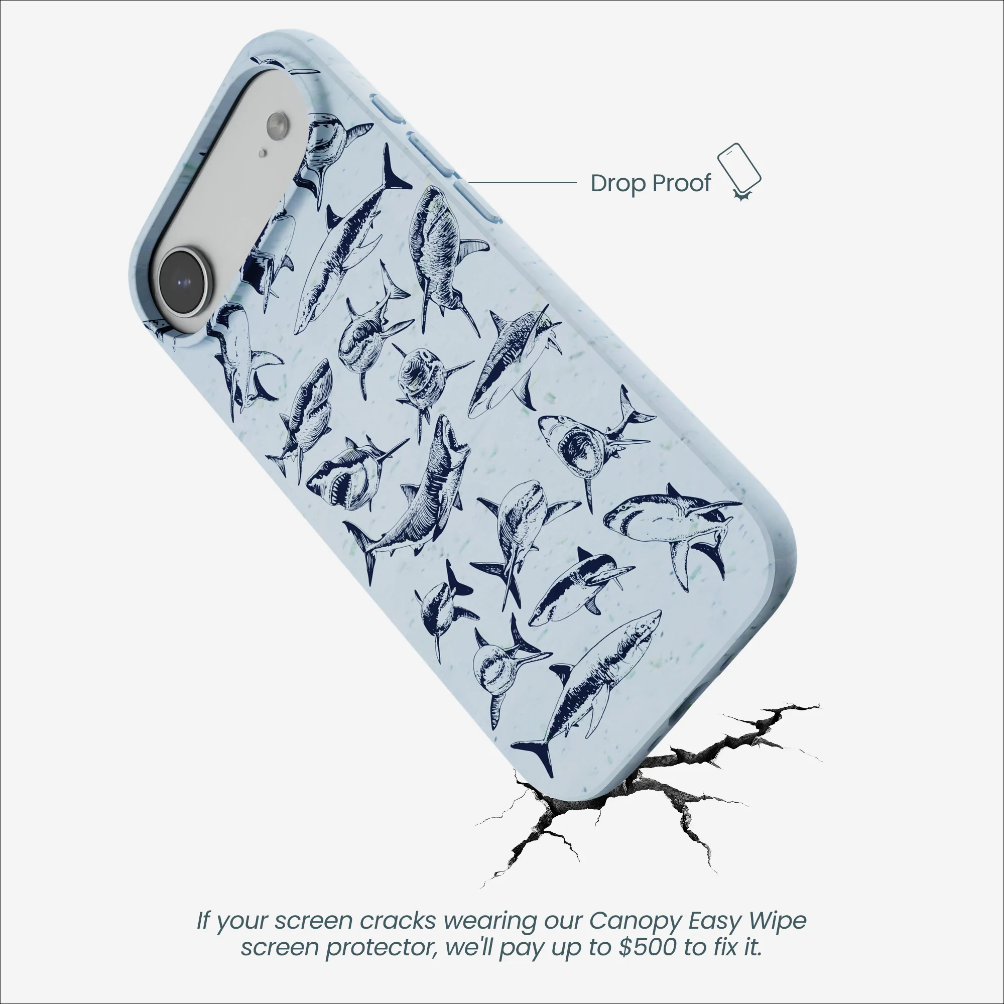 Powder Blue Great White iPhone Air Case - Image 5