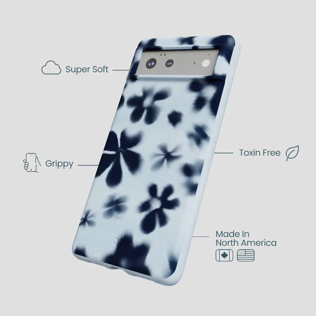 Powder Blue Hazy Daisies Google Pixel 6 Case - Image 4