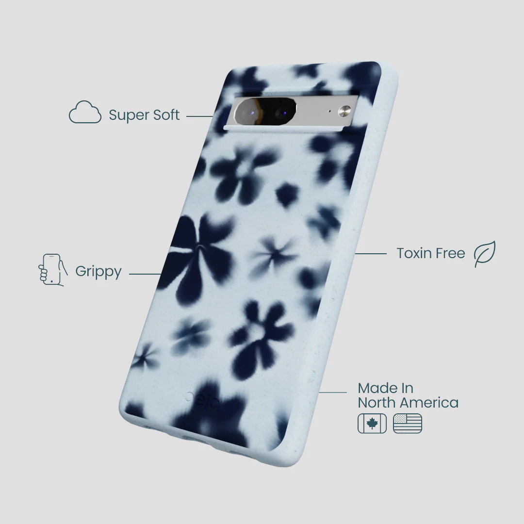 Powder Blue Hazy Daisies Google Pixel 7 Case - Image 4
