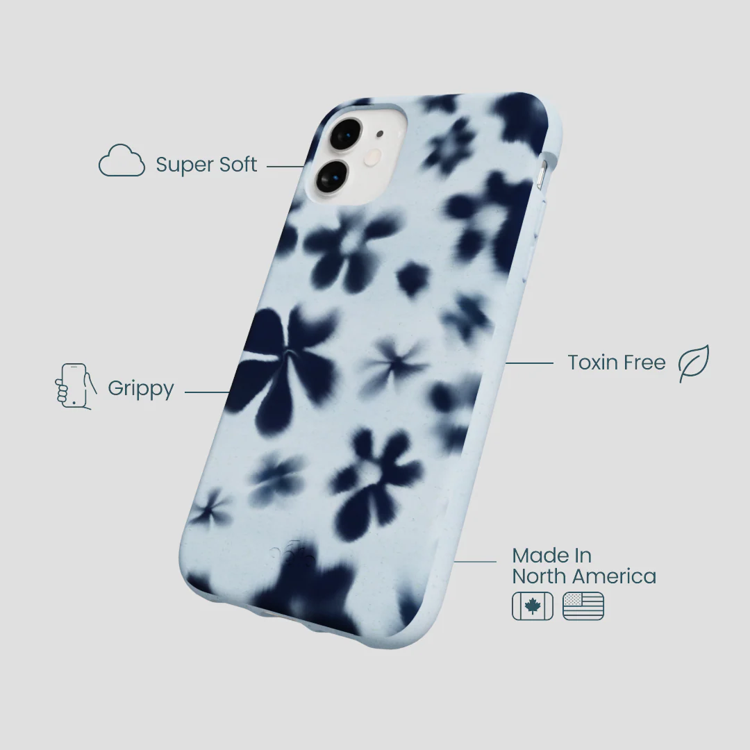 Powder Blue Hazy Daisies iPhone 11 Case - Image 4