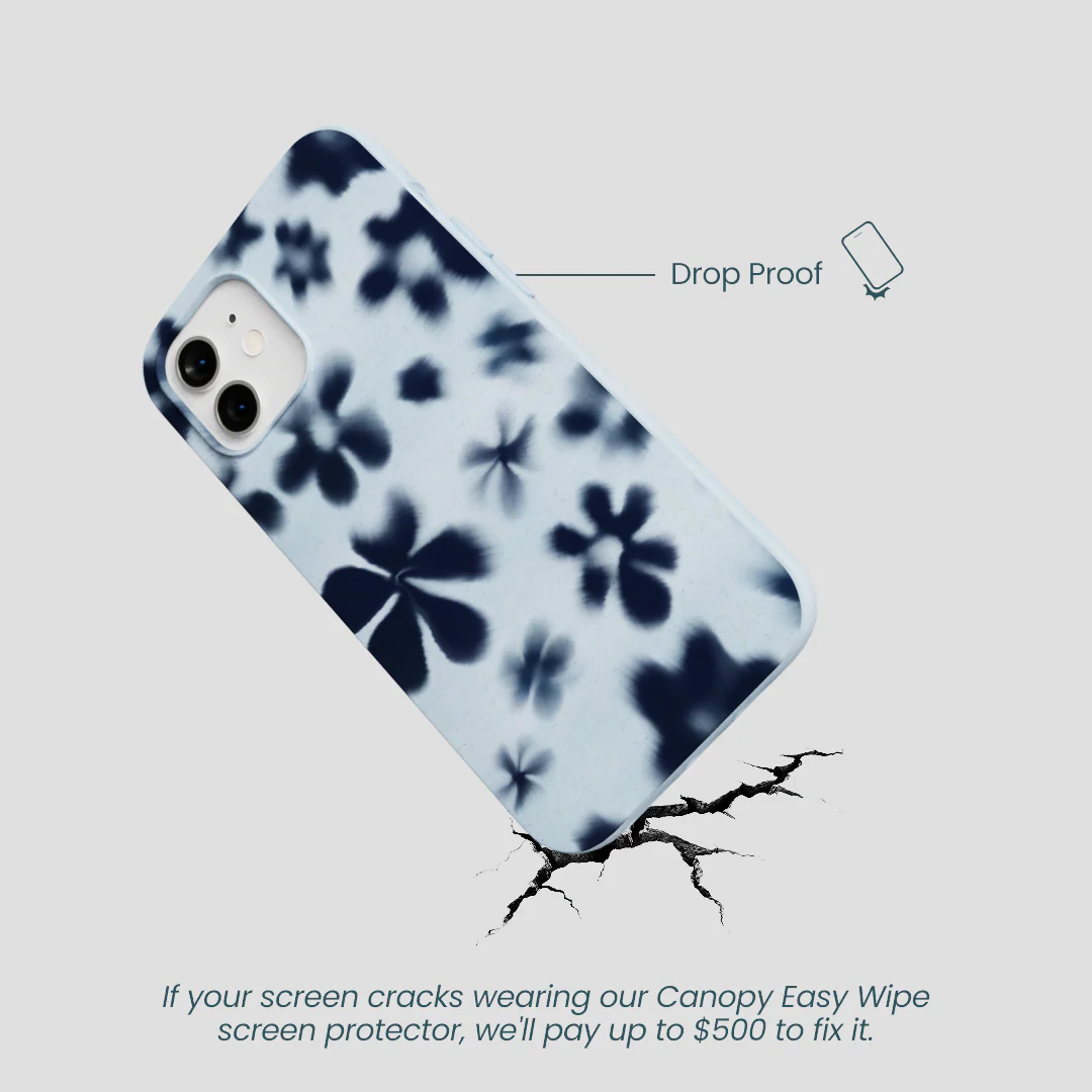 Powder Blue Hazy Daisies iPhone 12/ iPhone 12 Pro Case - Image 5