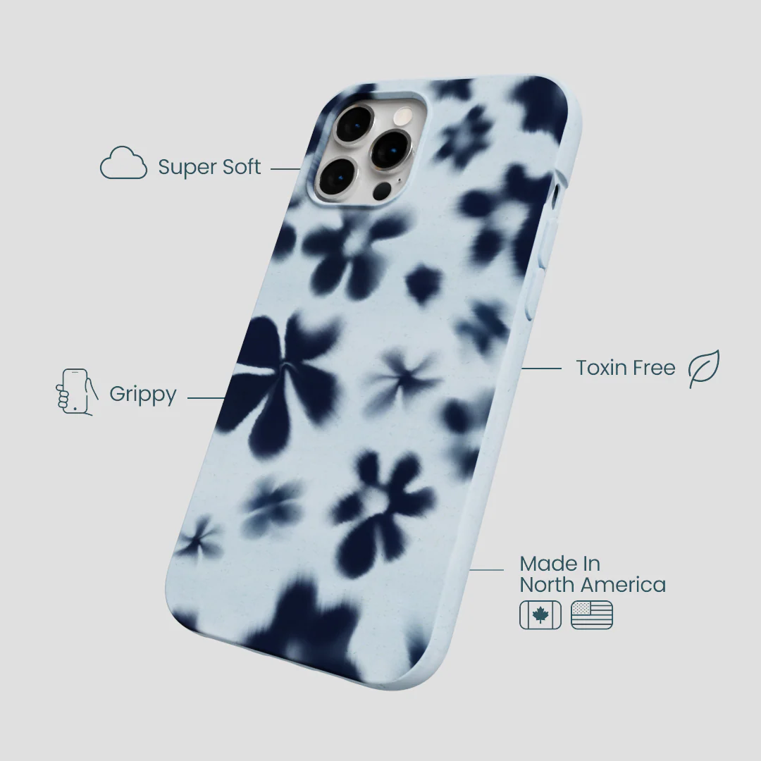 Powder Blue Hazy Daisies iPhone 12 Pro Max Case - Image 4