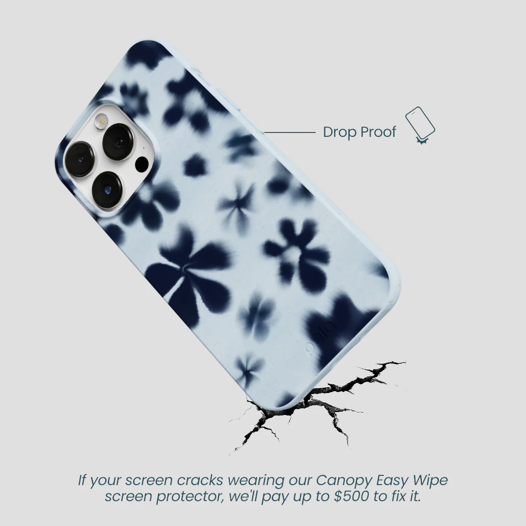 Powder Blue Hazy Daisies iPhone 13 Pro Max Case - Image 5
