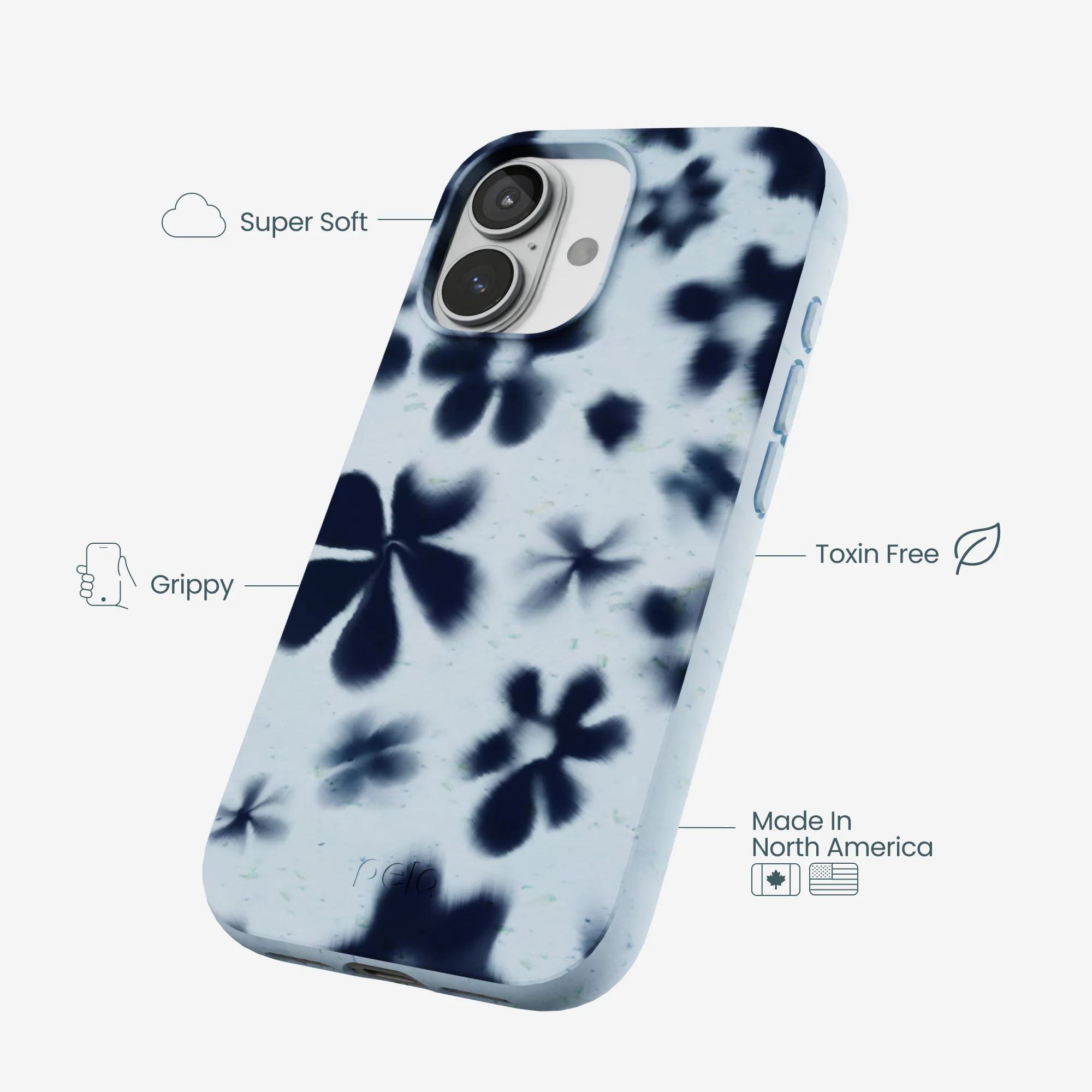 Powder Blue Hazy Daisies iPhone 17 Case - Image 4