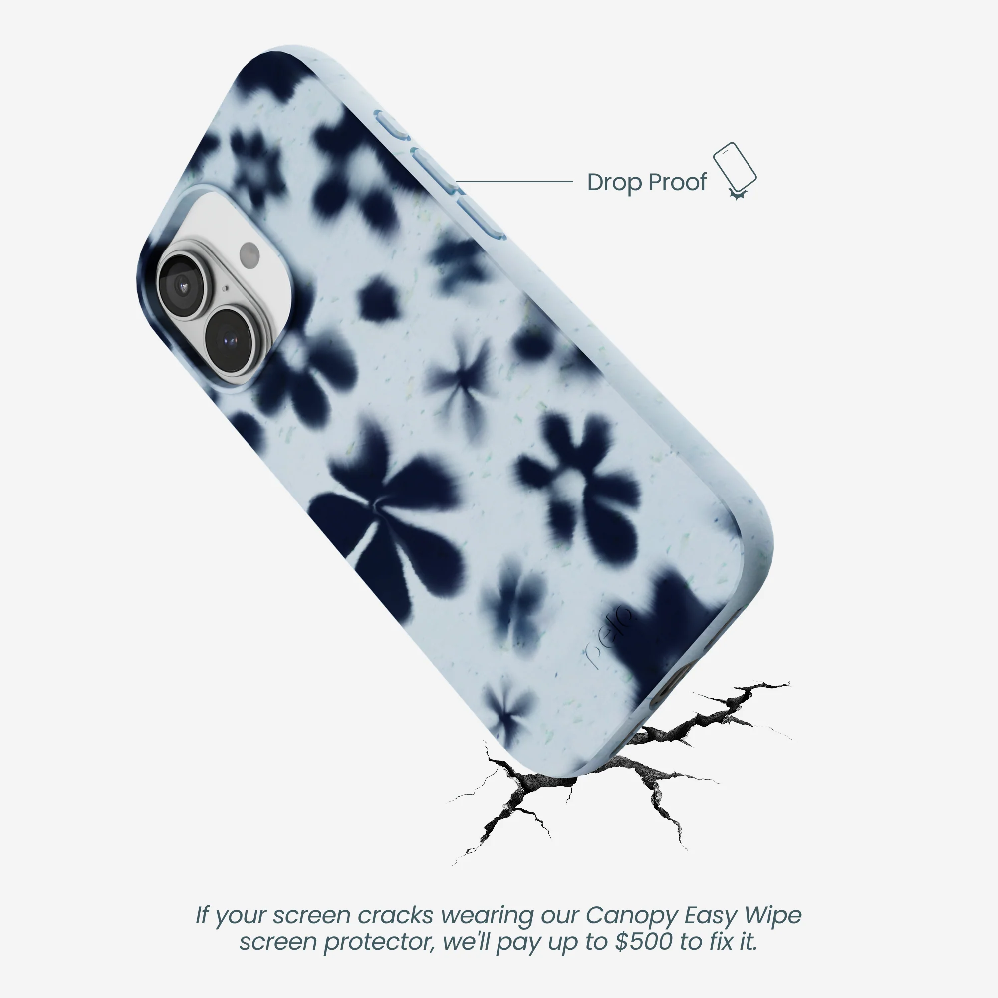 Powder Blue Hazy Daisies iPhone 17 Case - Image 5