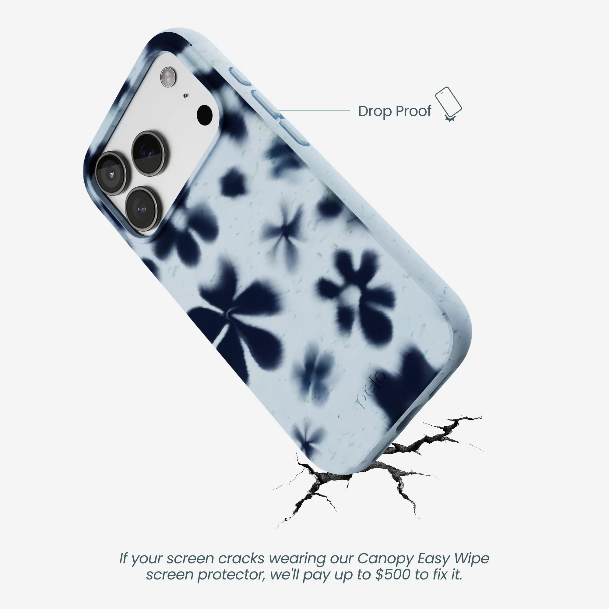 Powder Blue Hazy Daisies iPhone 17 Pro Case - Image 5